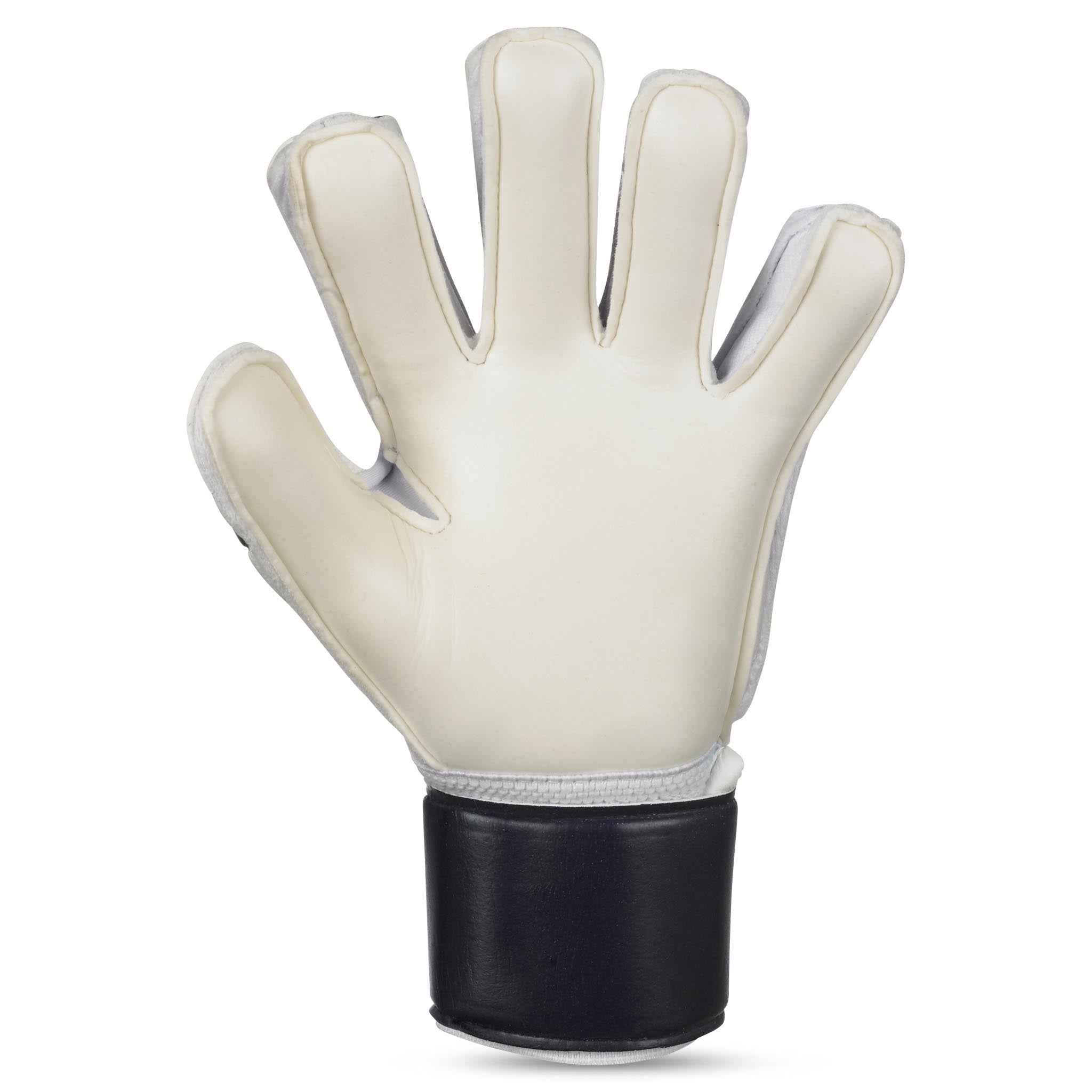 Bakside av Gloves 04 Protection v24 keeperhansker i hvitt med sort mansjett.