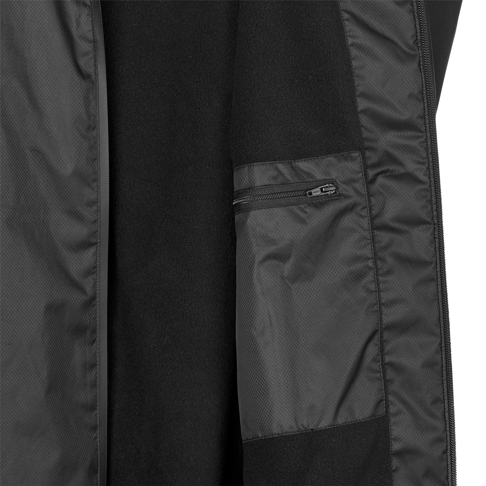 Nærbilde av svart Functional jacket Monaco v24, Match & Training wear, med innvendig glidelåslomme og fleecefôr.