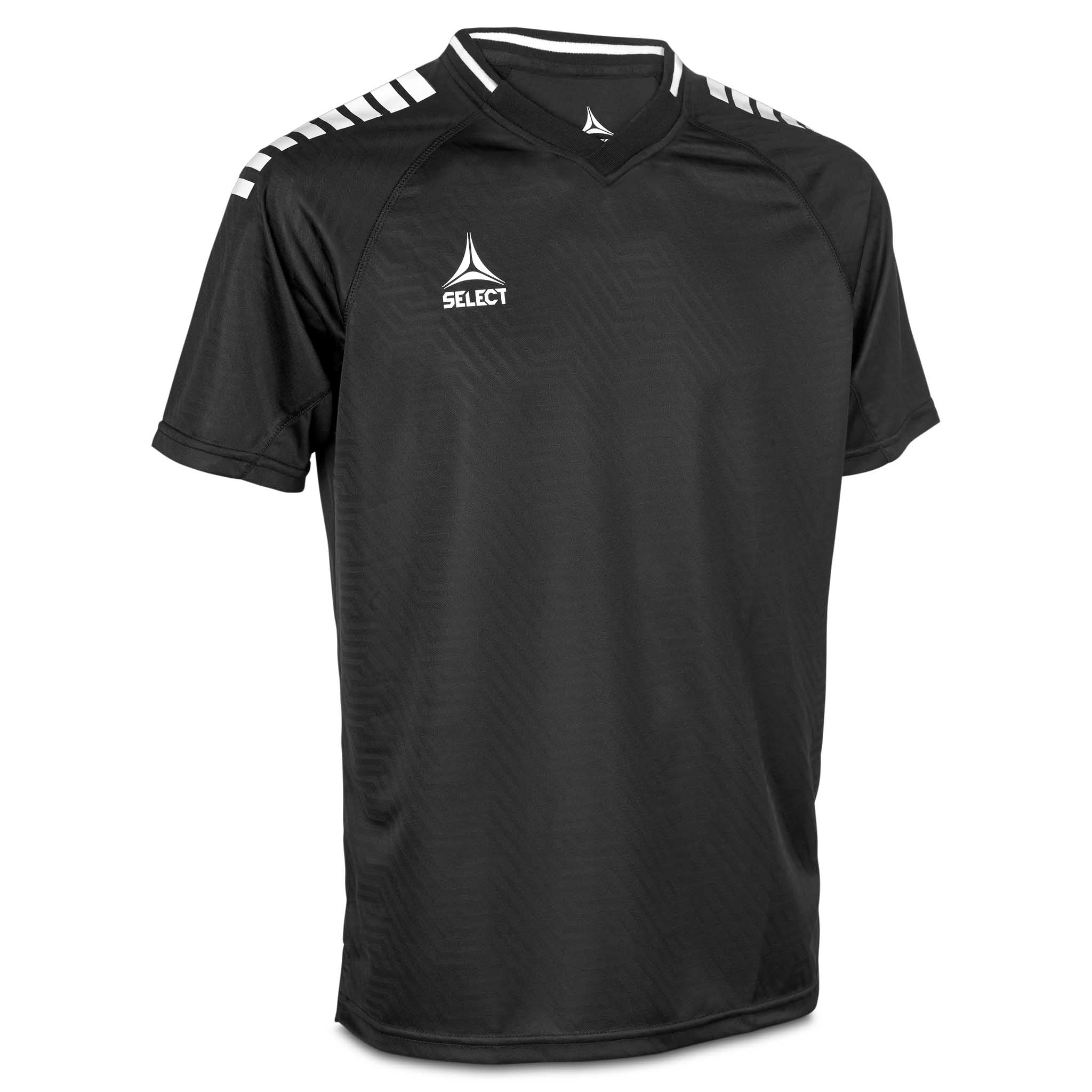 Forside av svart/hvit Player shirt S/S Monaco v24, fotball Match & Training wear