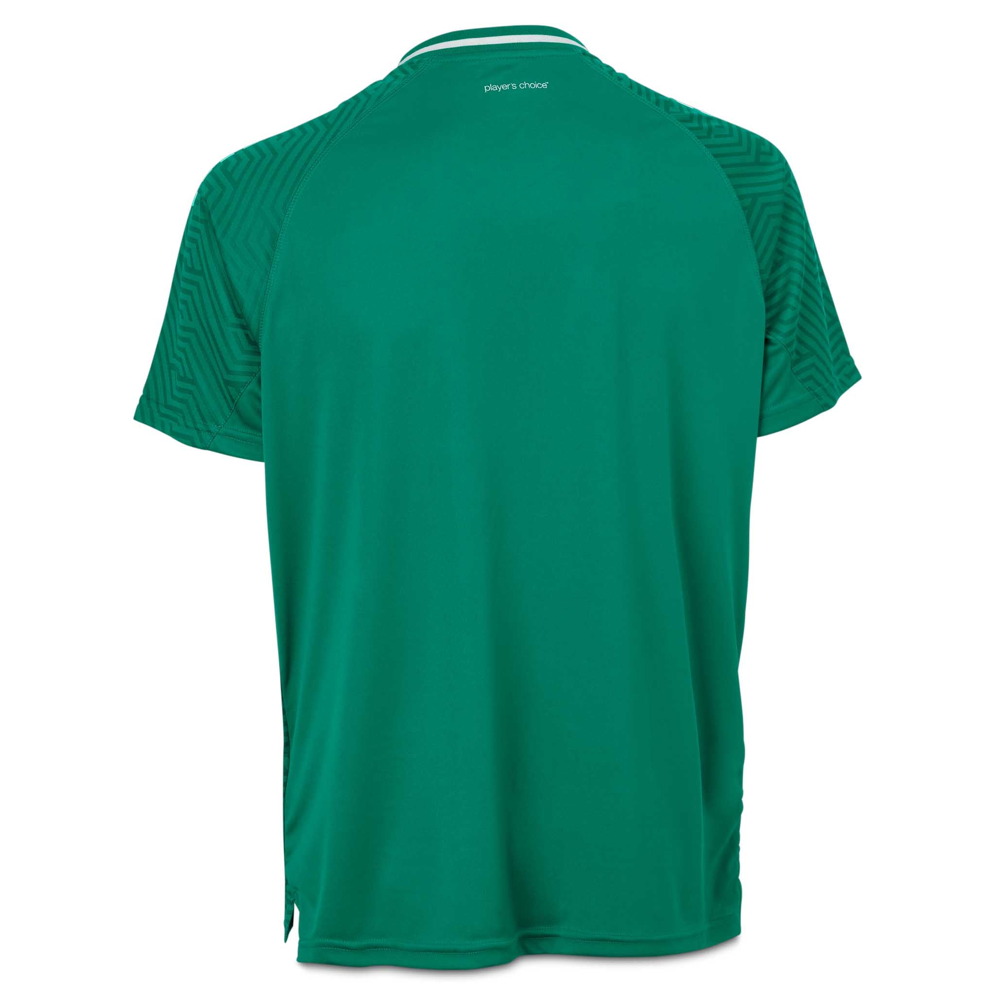 Player shirt S/S Monaco v24, grønn med hvite detaljer. Match & Training wear, bakside.
