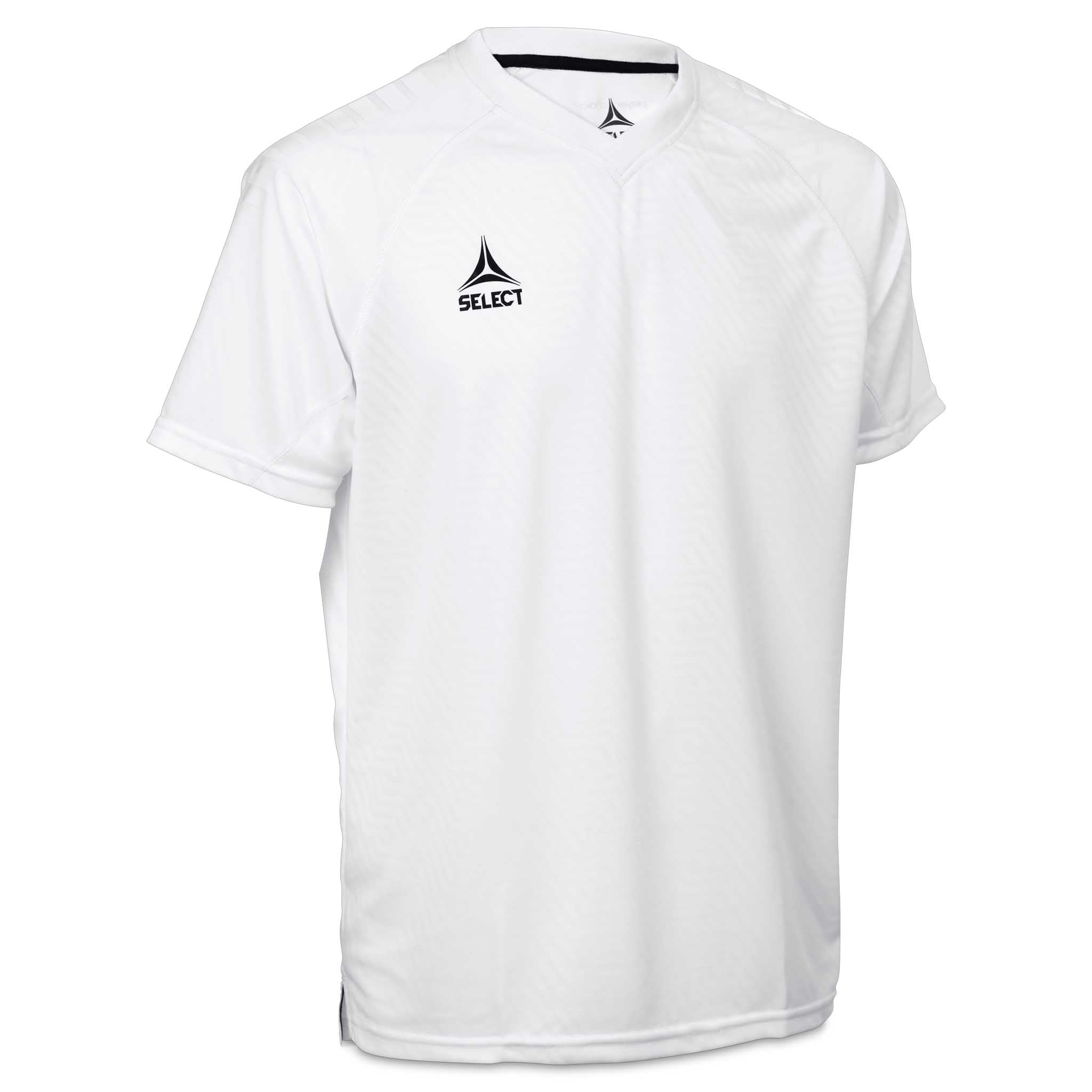 Hvit Player shirt S/S Monaco v24, fotball kamp- og treningstøy, sett forfra