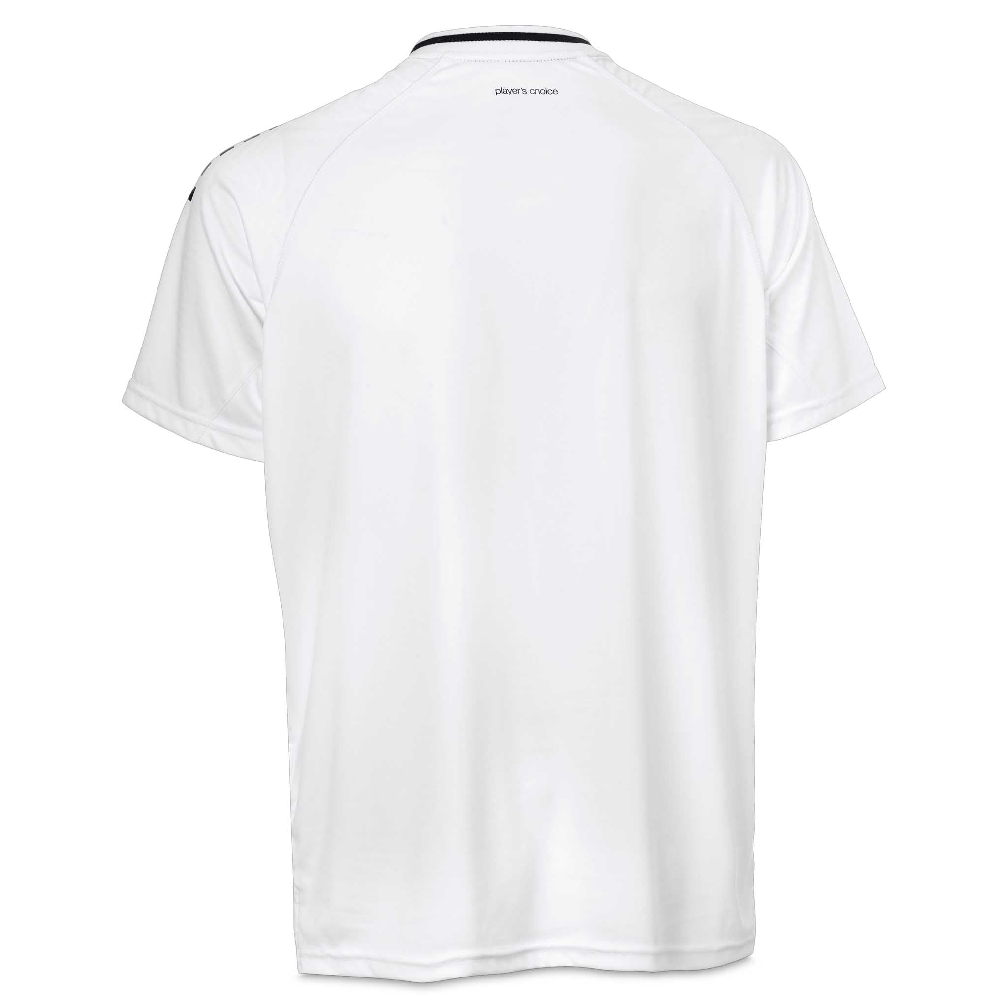 Hvit Player shirt S/S Monaco v24, Match & Training wear, fotball, bakside med svart kragekant