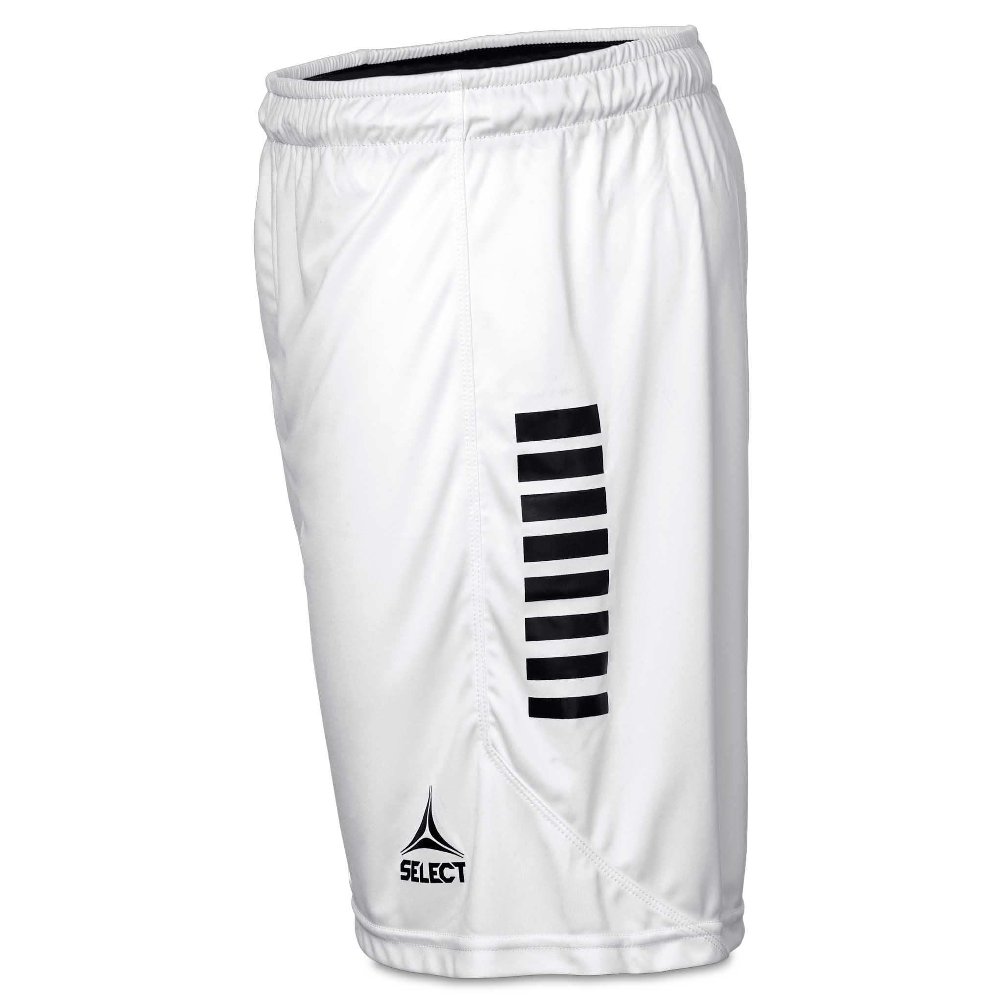 Player shorts Monaco v24, hvite med sorte detaljer, sett fra høyre side, Match & Training wear fotball