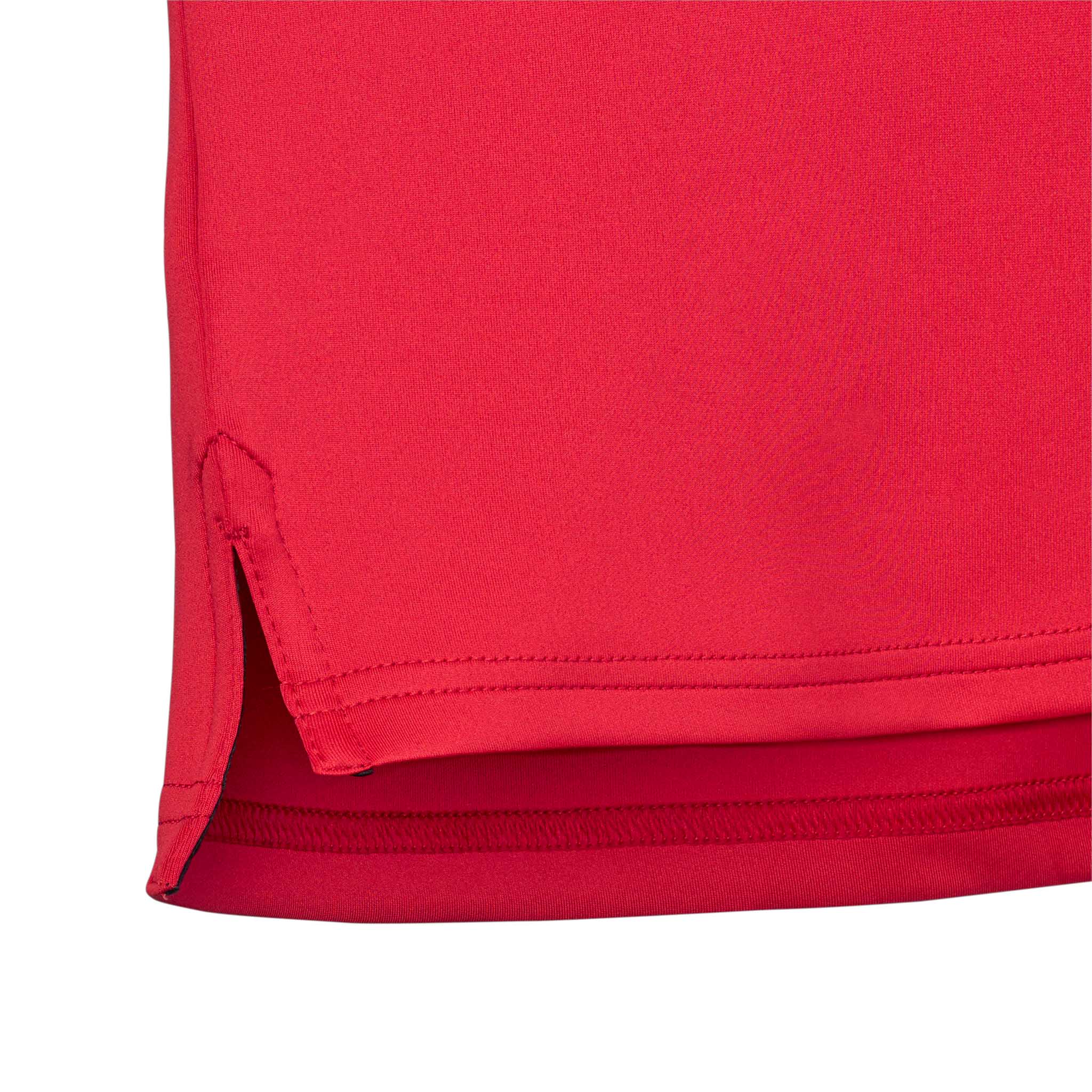 Nærbilde av rød Training sweat 1/2 zip Monaco v24, Match & Training wear, som viser fald og sidesøm.