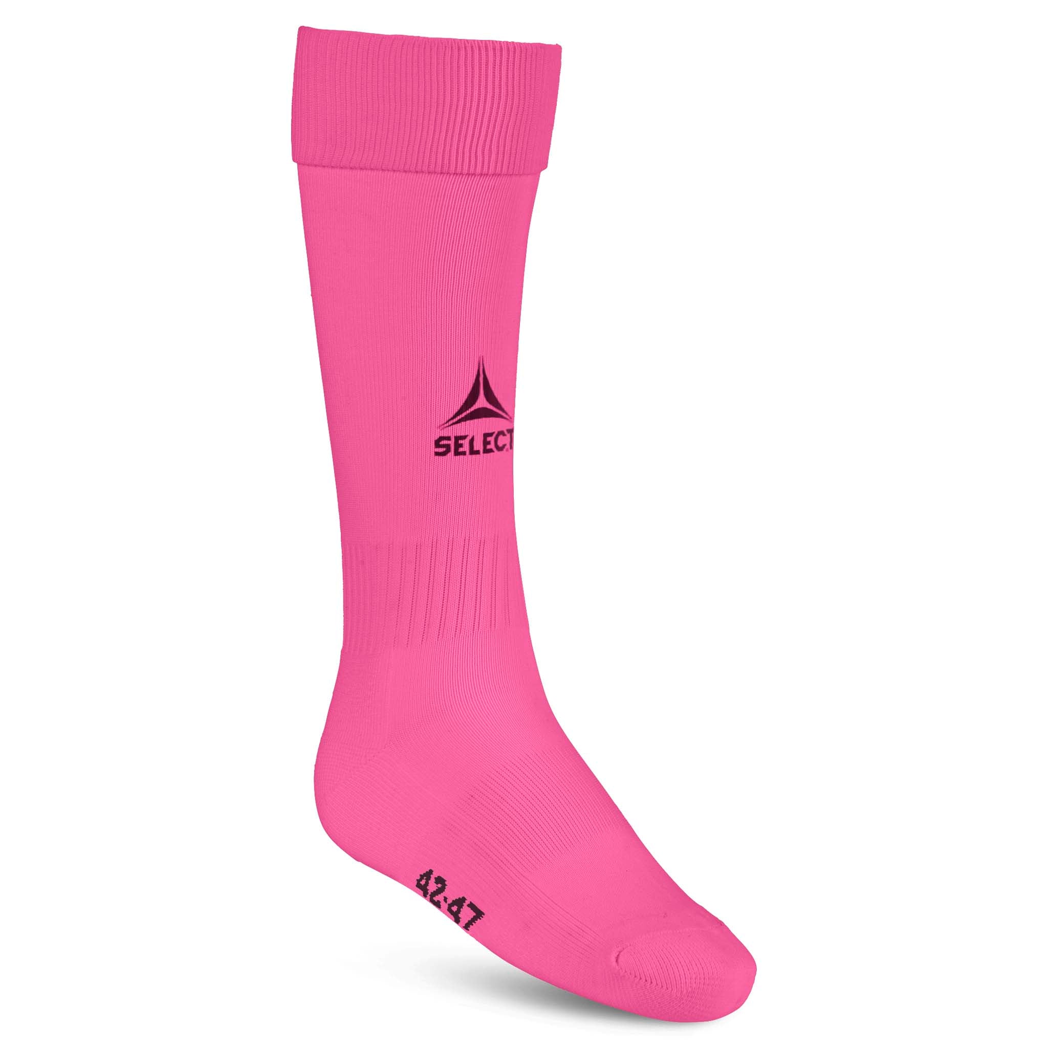 Rosa Football socks Elite, tilbehør, sett forfra med logo og ribbkant.