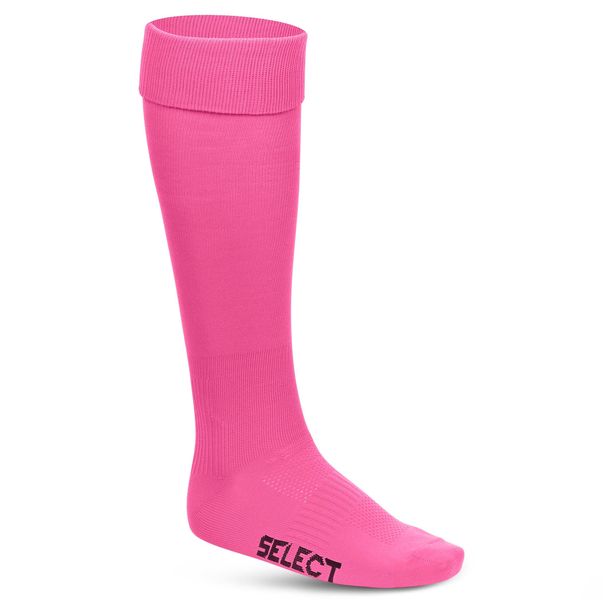Forside av rosa Football socks Club v22 tilbehør med sort logo