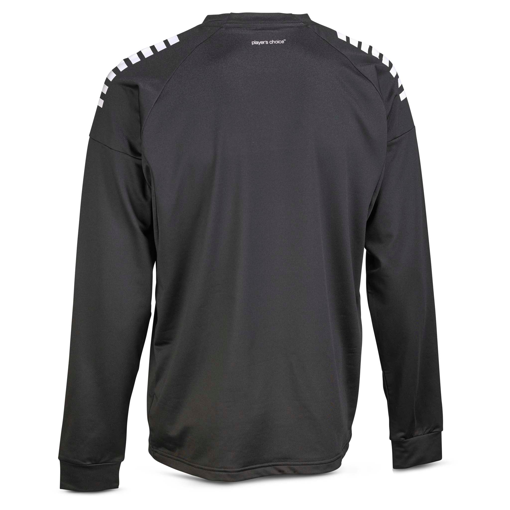 Bakside av svart Training sweat Spain v25, Match & Training-klær, med hvite skulderdetaljer.