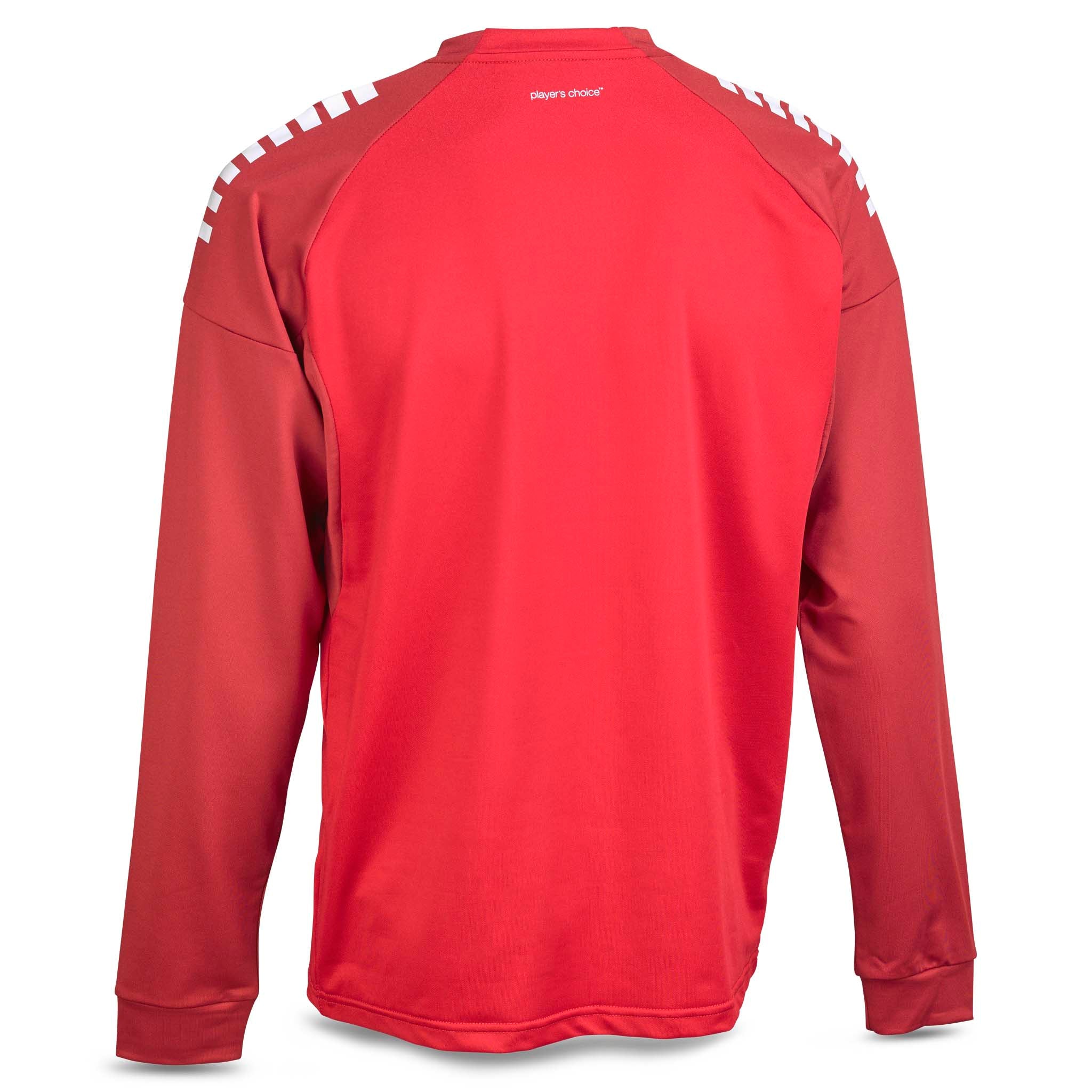 Bakside av rød-hvit Training sweat Spain v25, Match & Training wear, langermet fotballtrøye