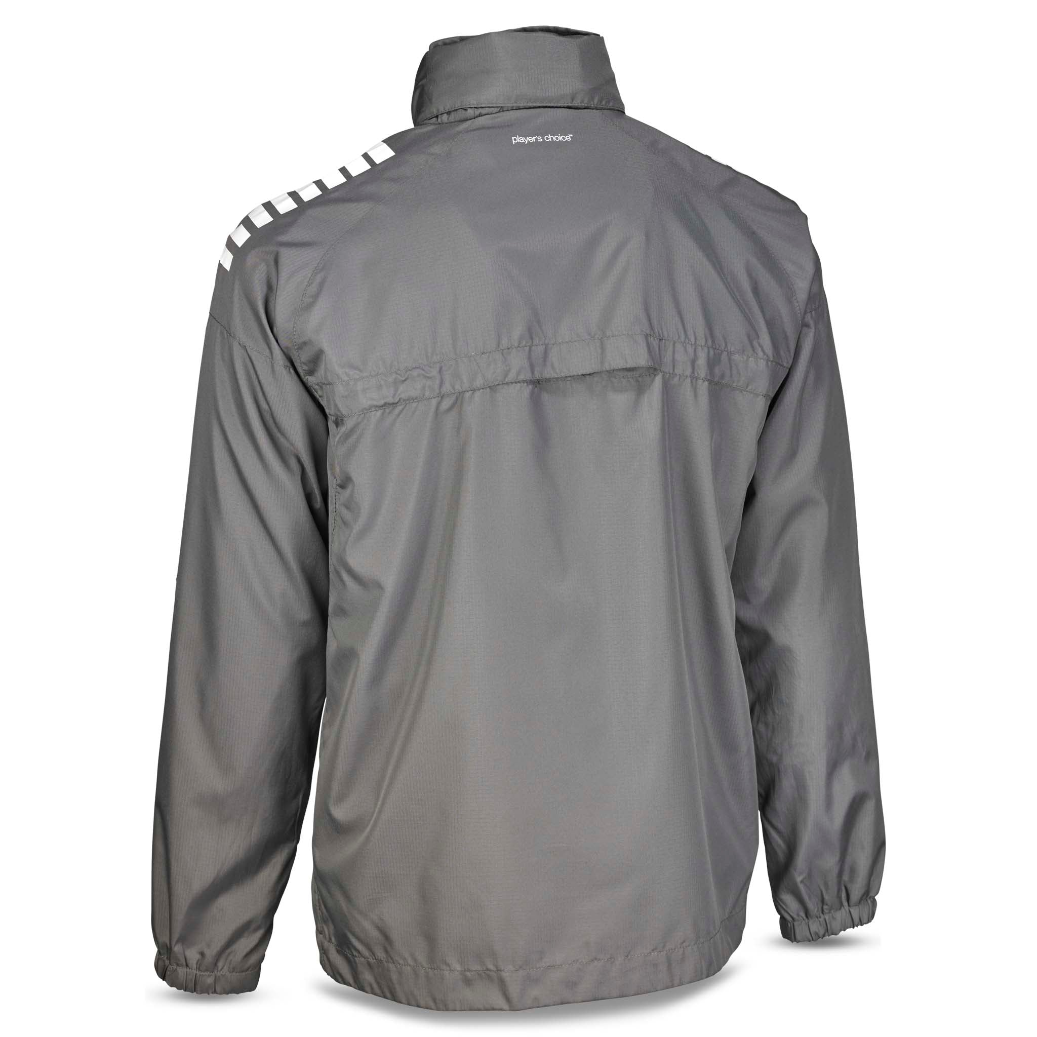Bakside av grå Training jacket Spain v25, Match & Training wear, med hvit skulderdetalj.