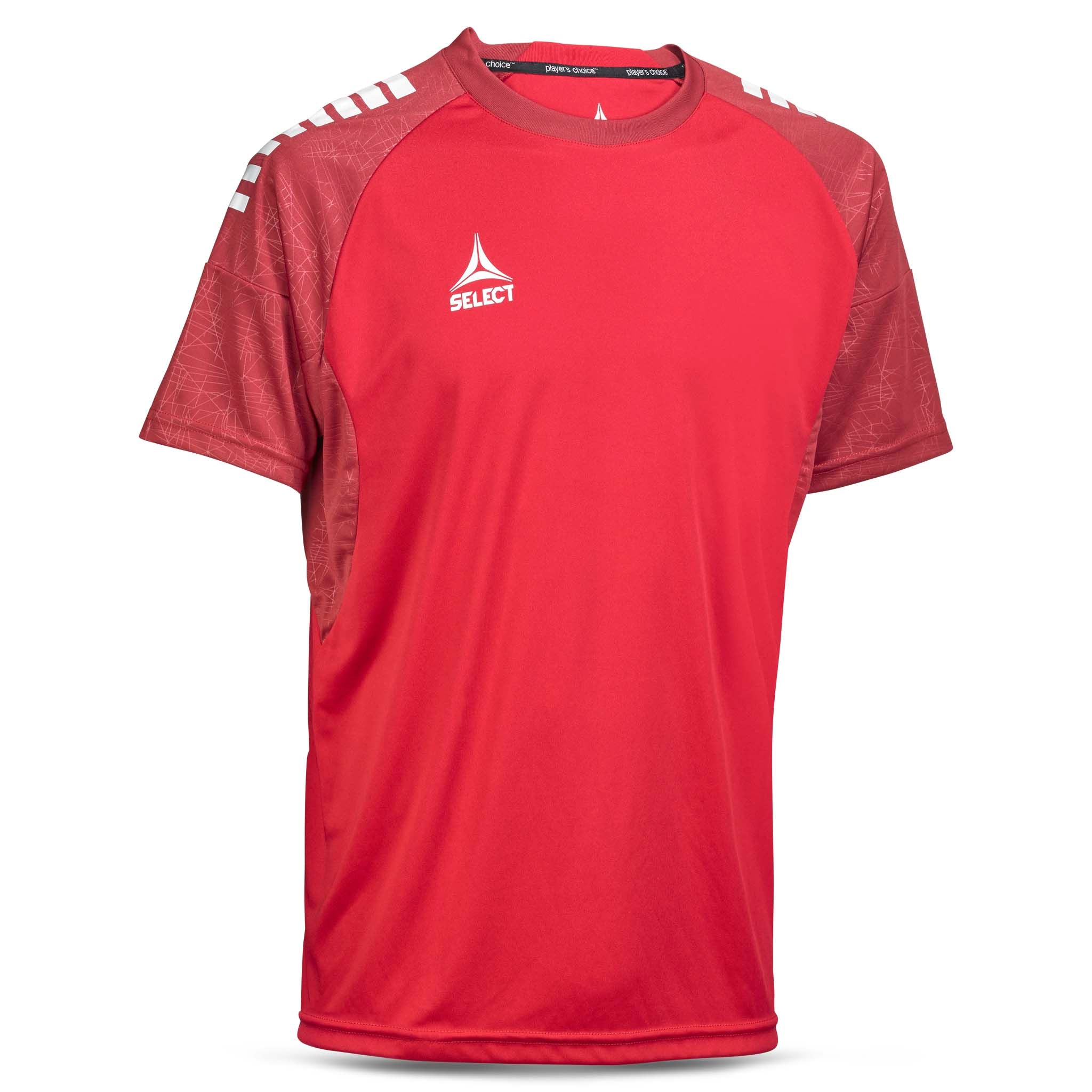 Player shirt S/S Spain v25, rød med hvit logo, Match & Training wear, forside