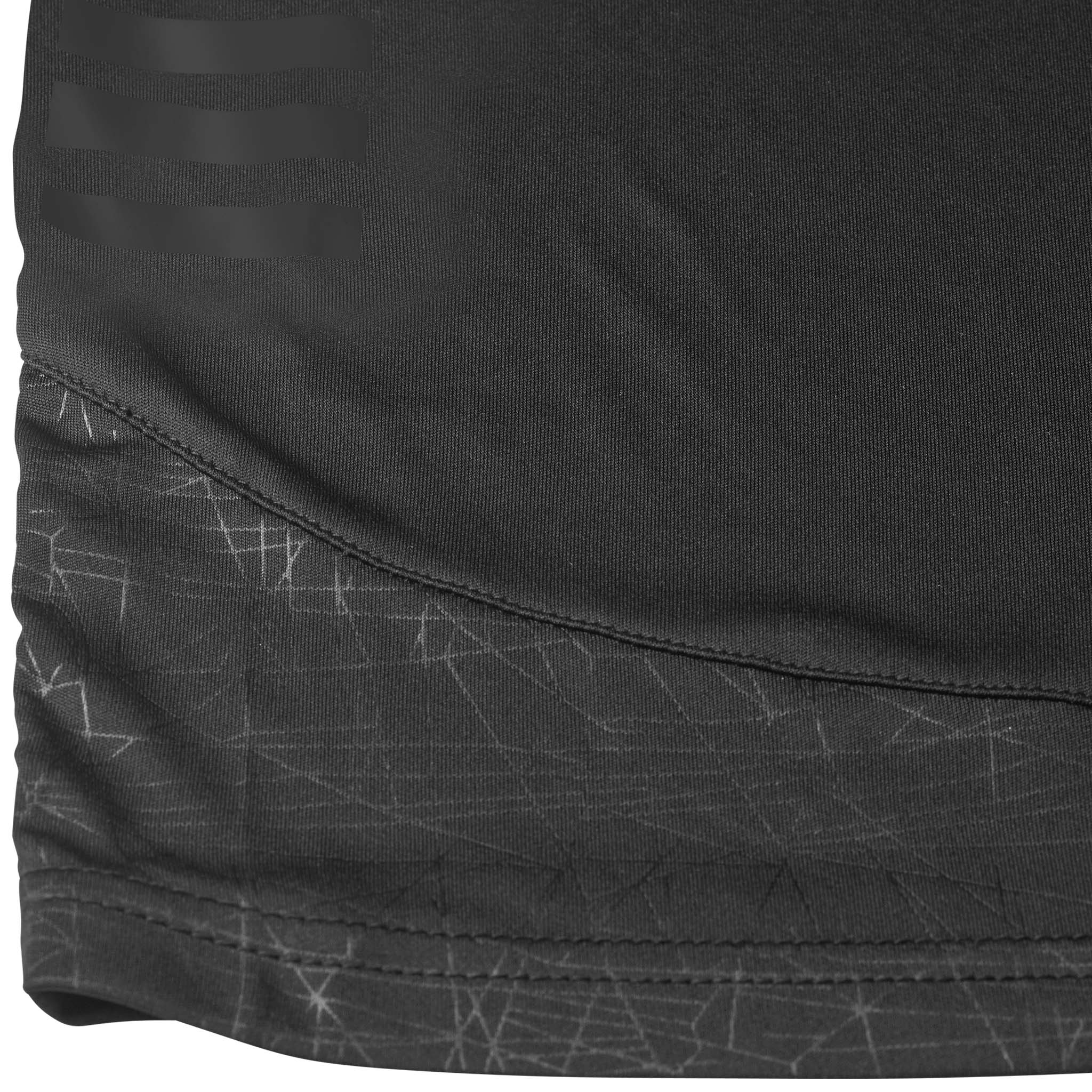 Nærbilde av Player shorts Spain v25, Match & Training wear, i svart med diskret grått geometrisk mønster.