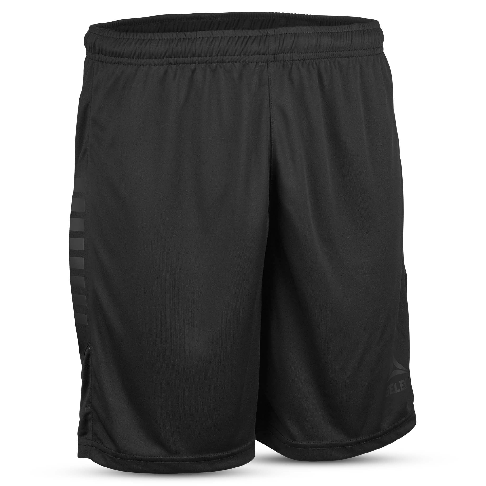 Svarte Player shorts Spain v25, Match & Training wear, sett forfra med diskret stripedetalj i siden.