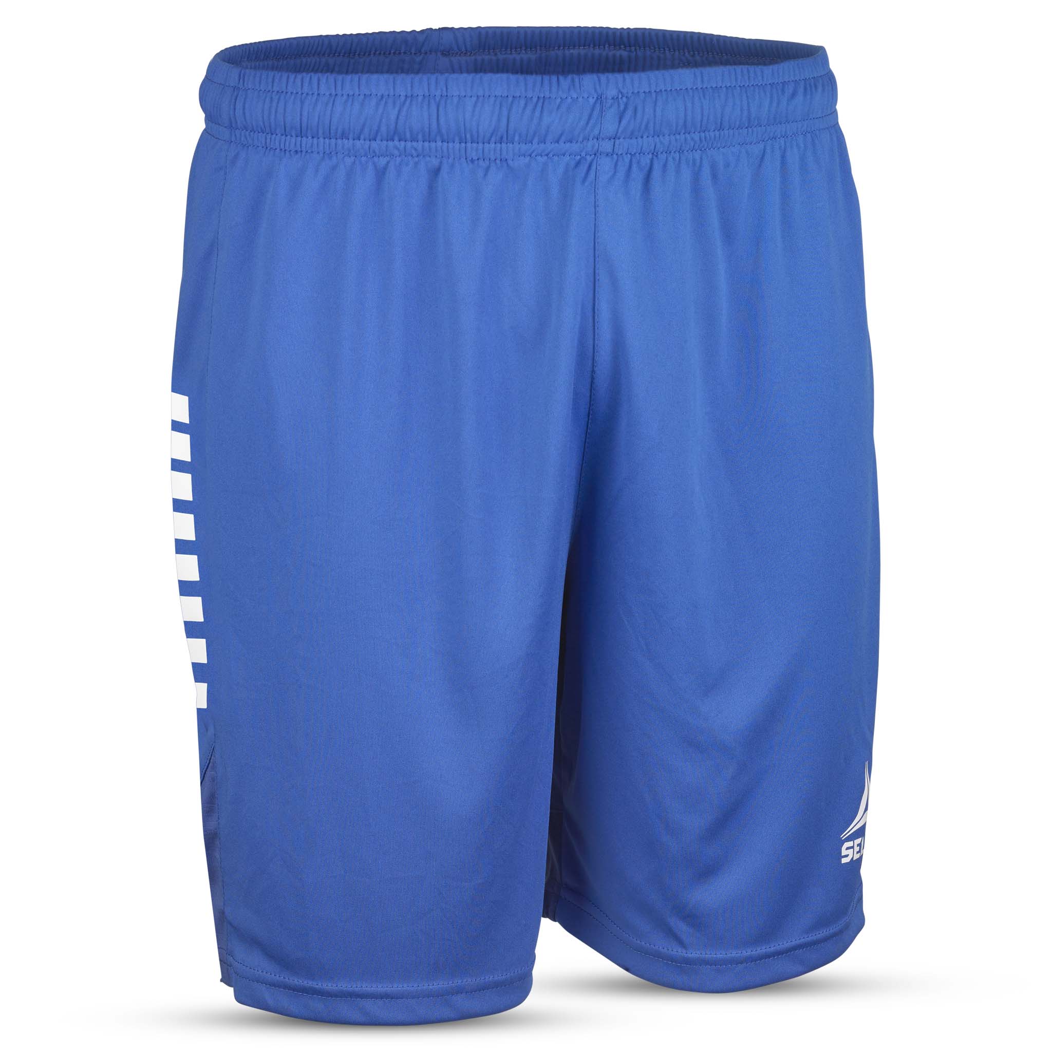 Forside av blå Player shorts Spain v25 med hvite detaljer, fotball Match & Training wear