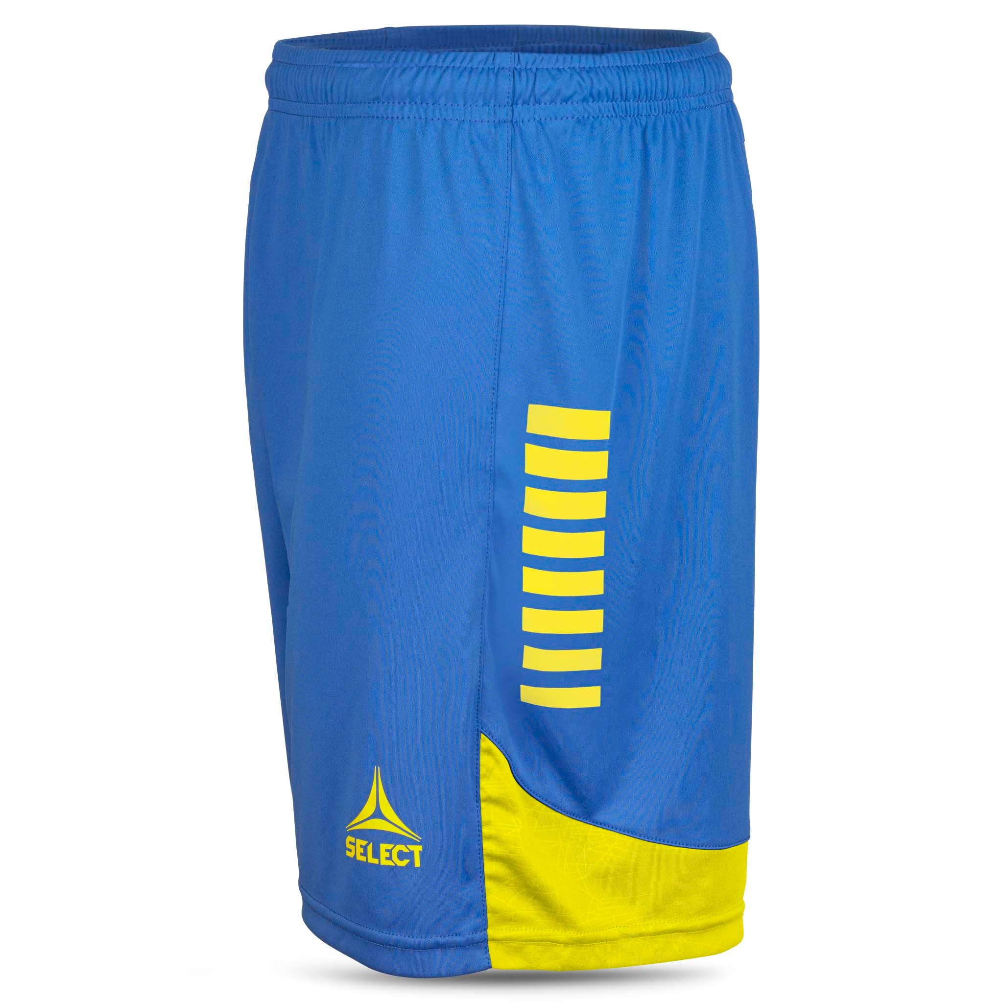 Blå og gule Player shorts Spain v25, Match & Training wear, sett fra venstre side