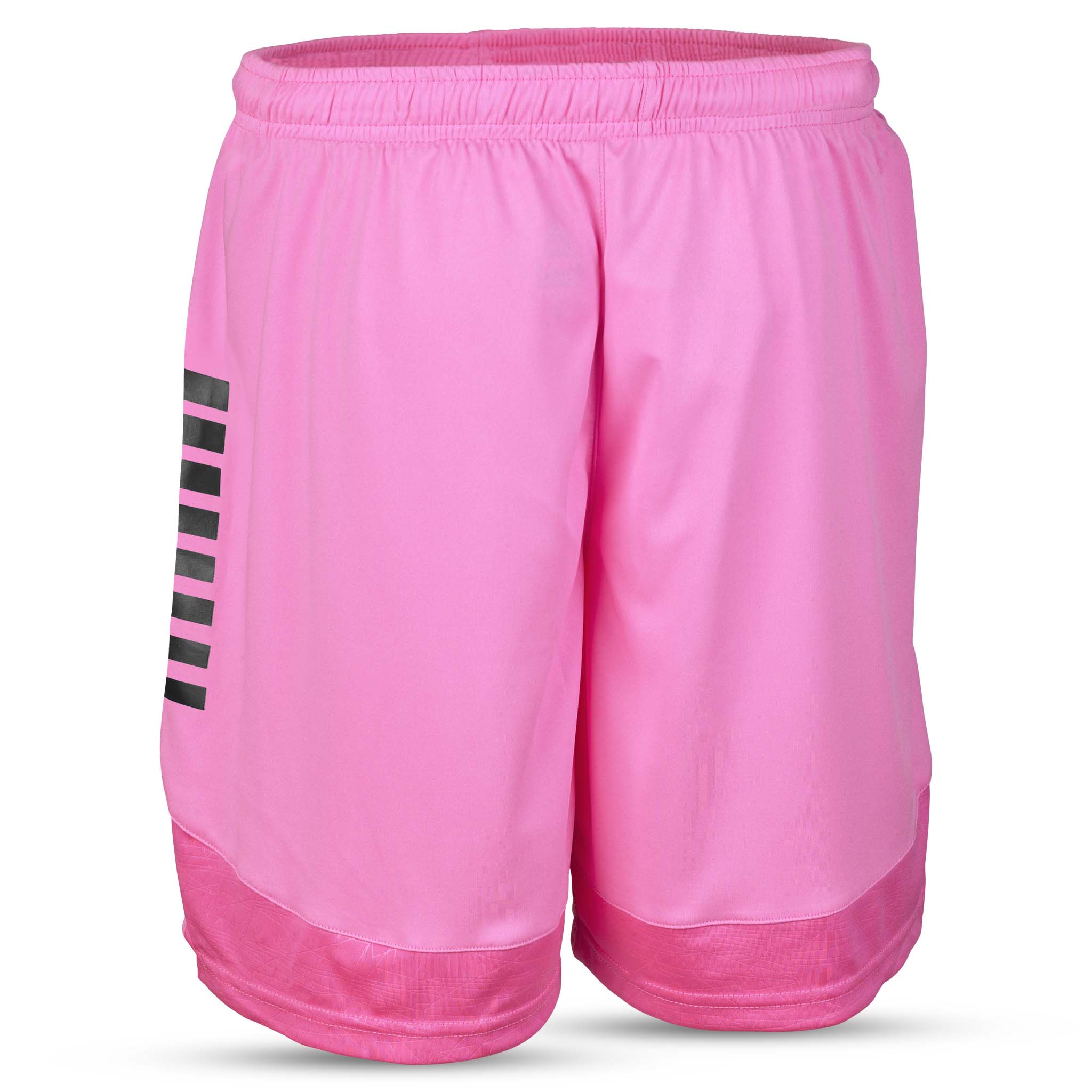 Rosa Player shorts Spain v25, fotball Match & Training wear, bakside med svart stripedetalj