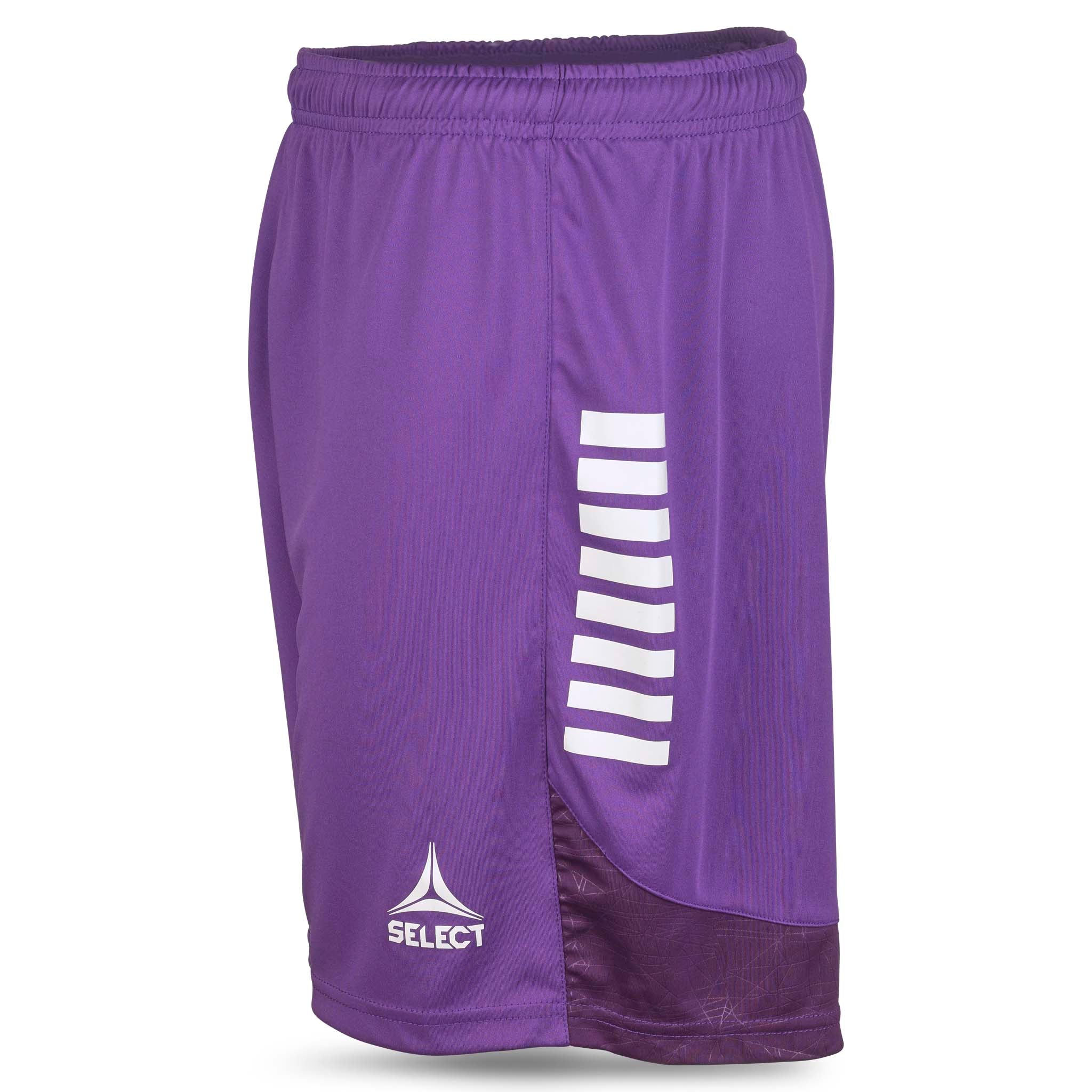 Player shorts Spain v25, lilla med hvite striper, Kamp- og treningstøy, sett fra venstre side