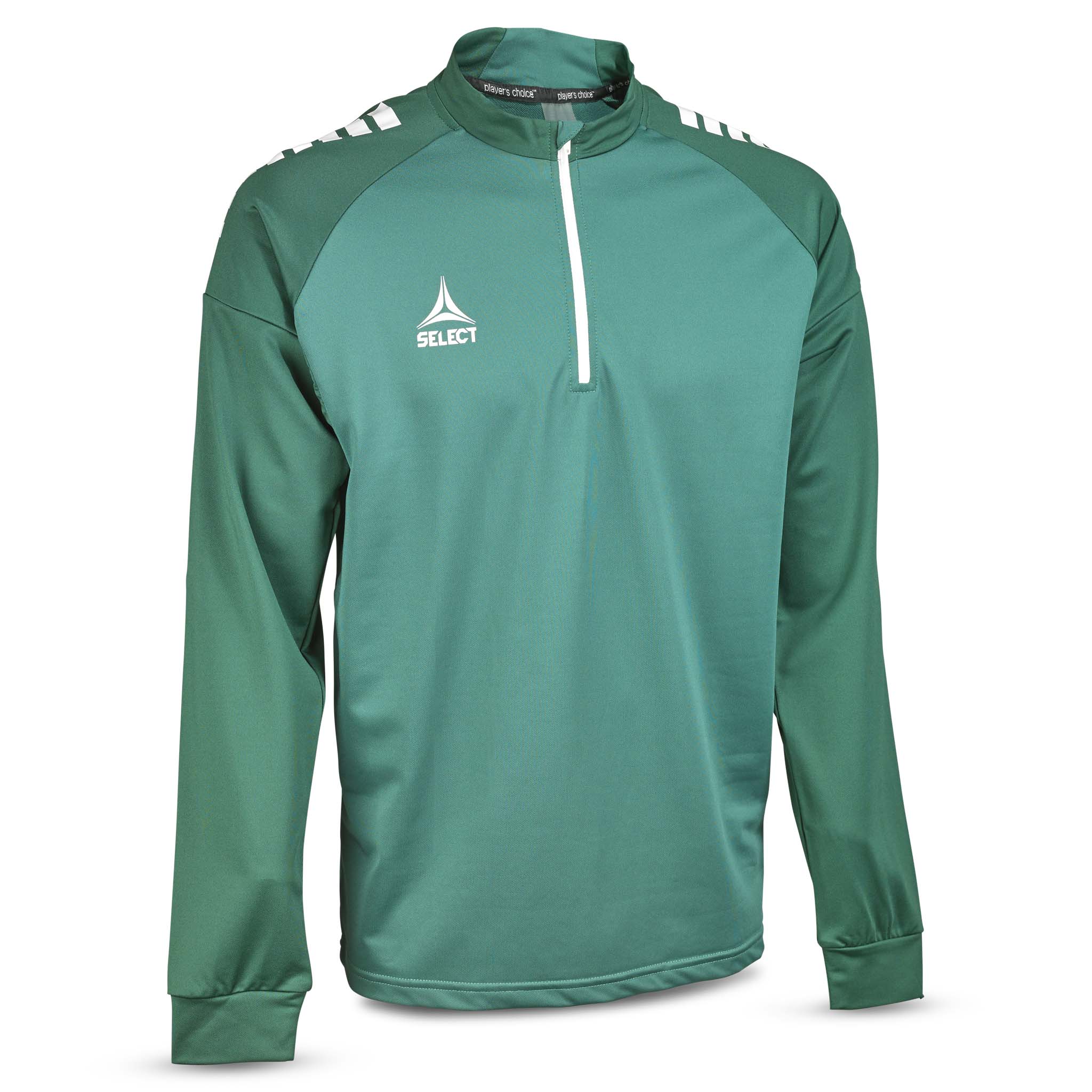 Spain Treningssweatshirt 1/2 glidelås #farge_grønn/hvit