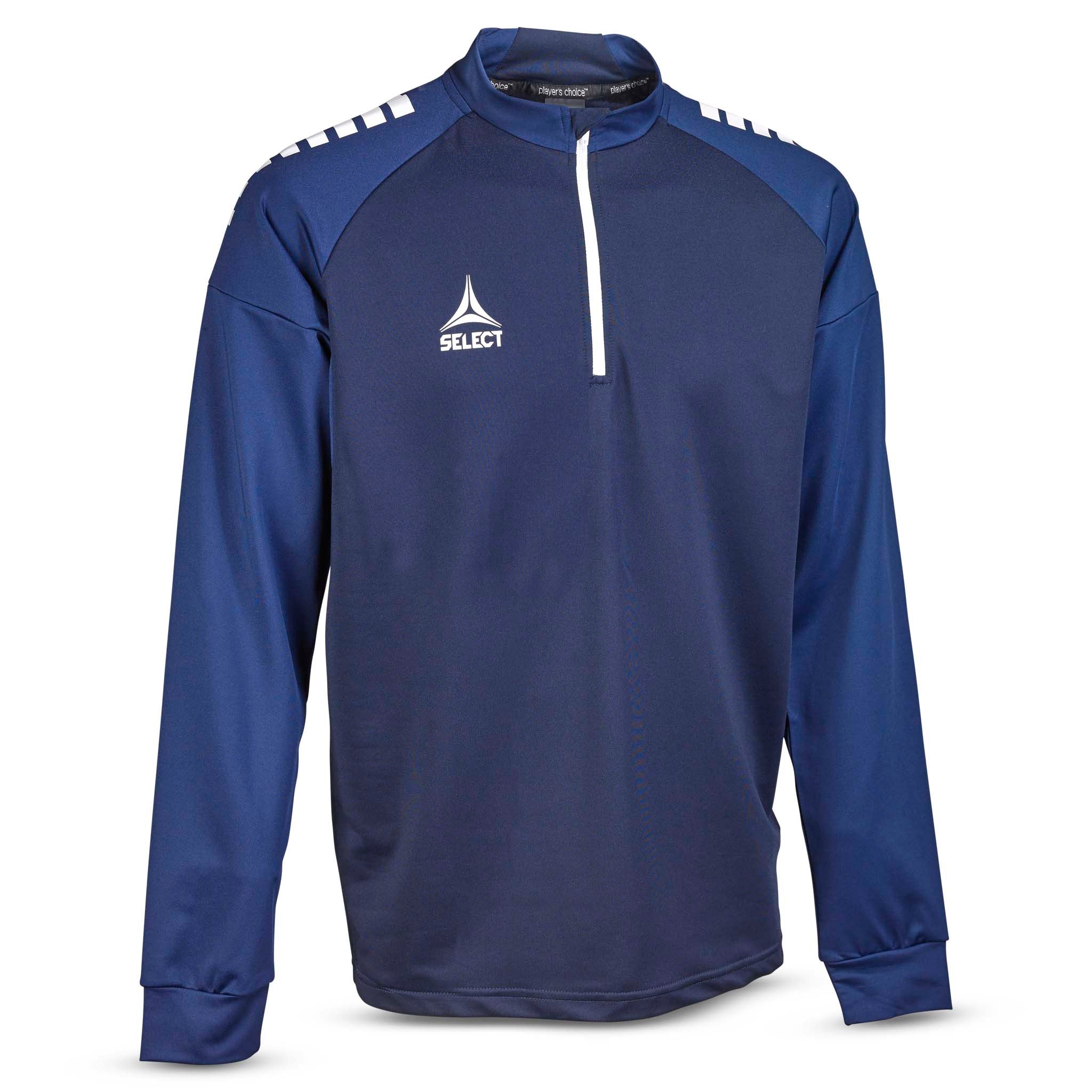 Spain Treningssweatshirt 1/2 glidelås #farge_marine/hvit