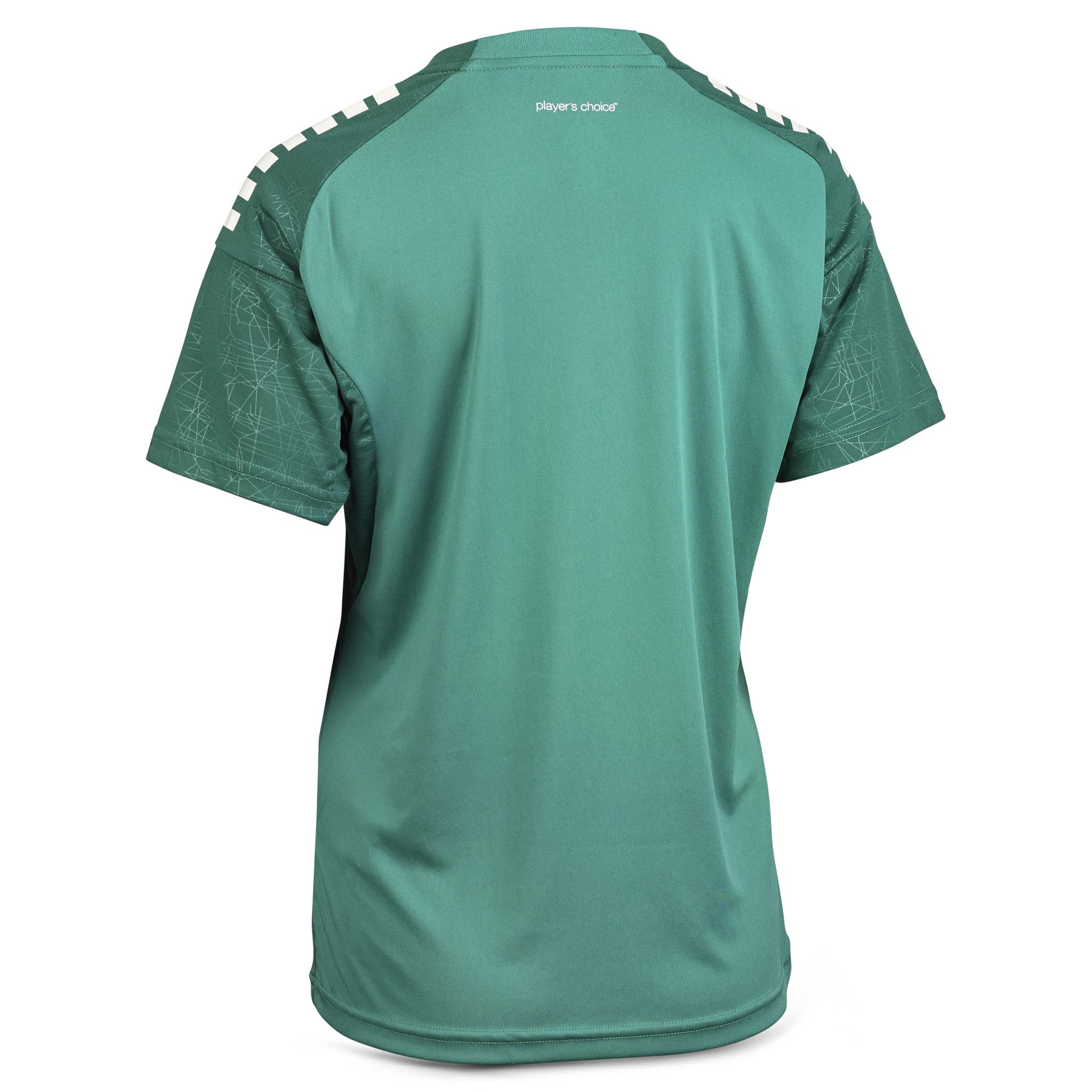 Bakside av grønn og hvit Player shirt S/S Spain woman v25, Match & Training fotballtøy