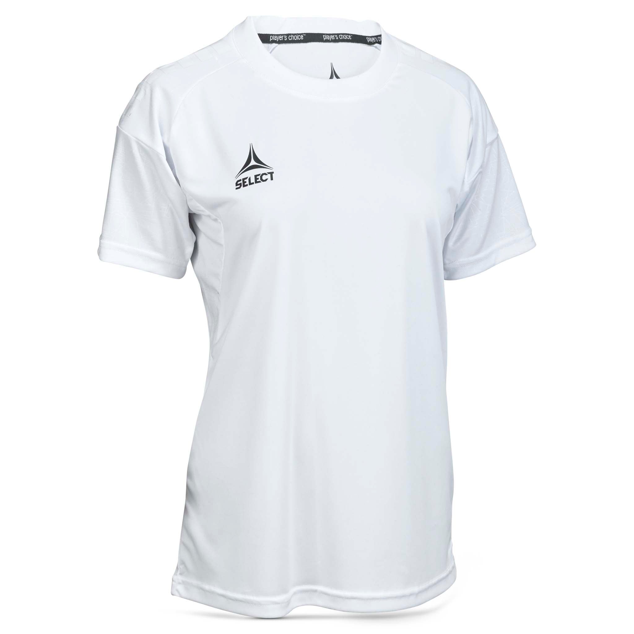 Hvit Player shirt S/S Spain woman v25, fotball Match & Training wear, sett forfra.