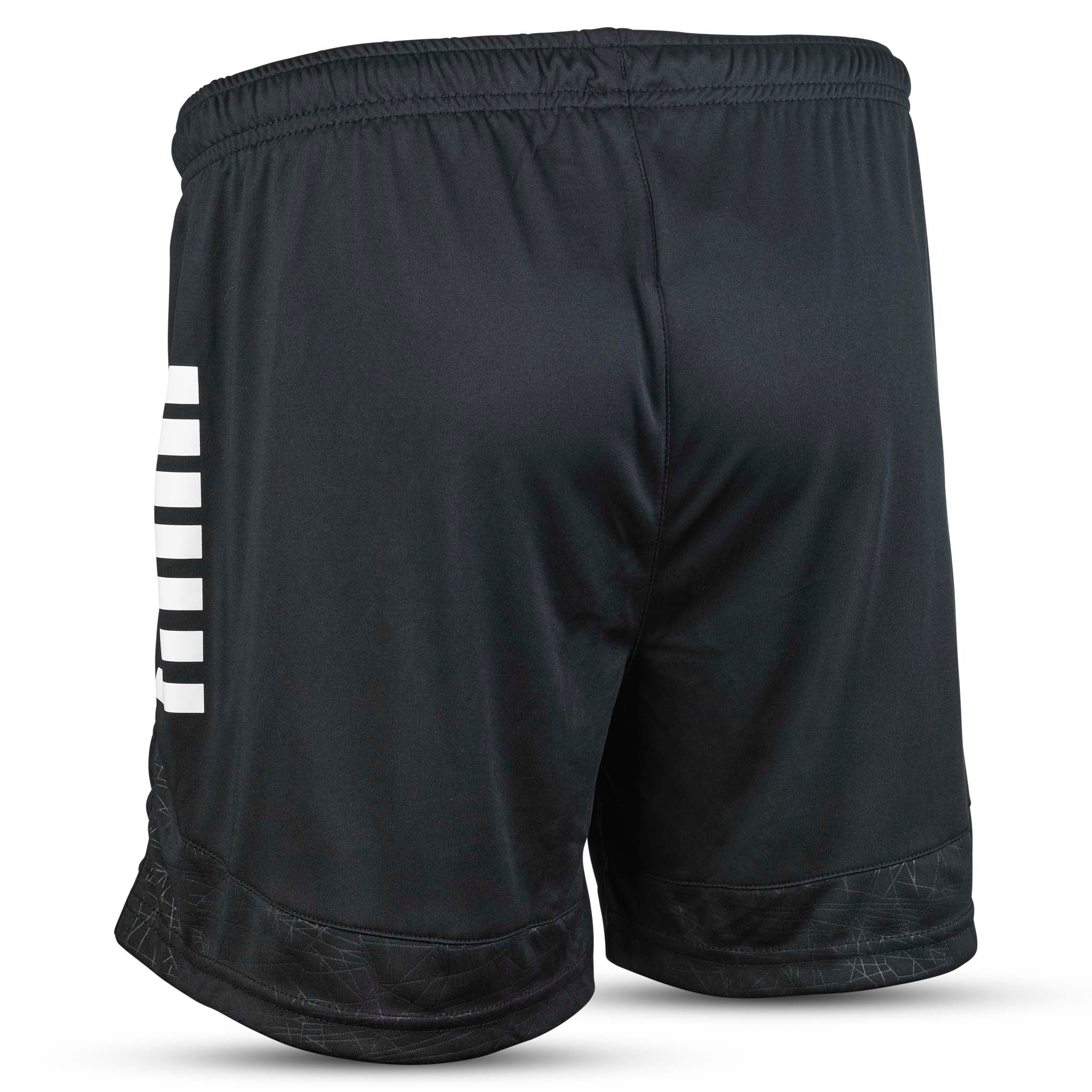 Svarte Player shorts Spain woman v25, Kamp- og treningstøy, hvit logo, bakside