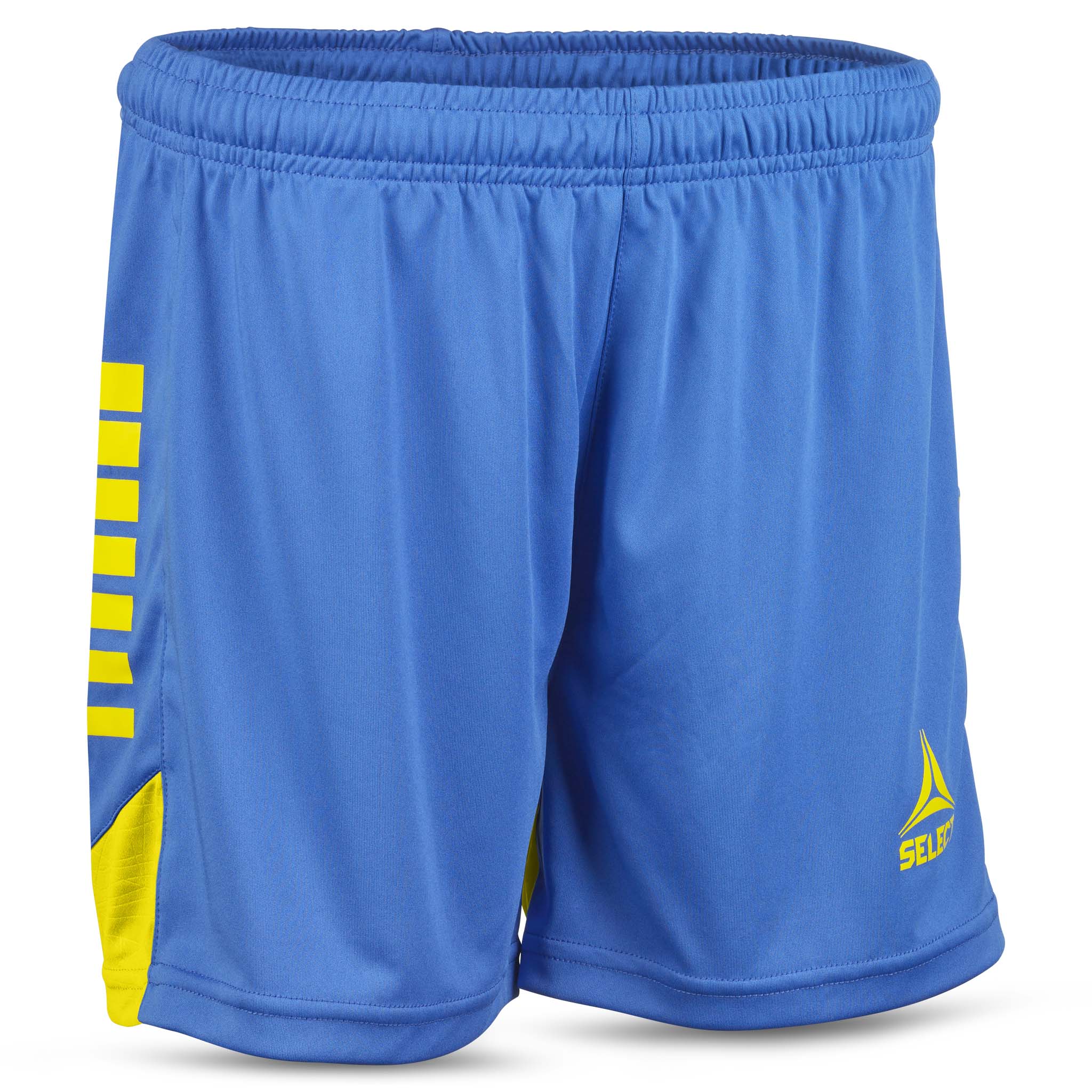 Forfra av blå og gule Player shorts Spain woman v25, Match & Training fotballtøy.