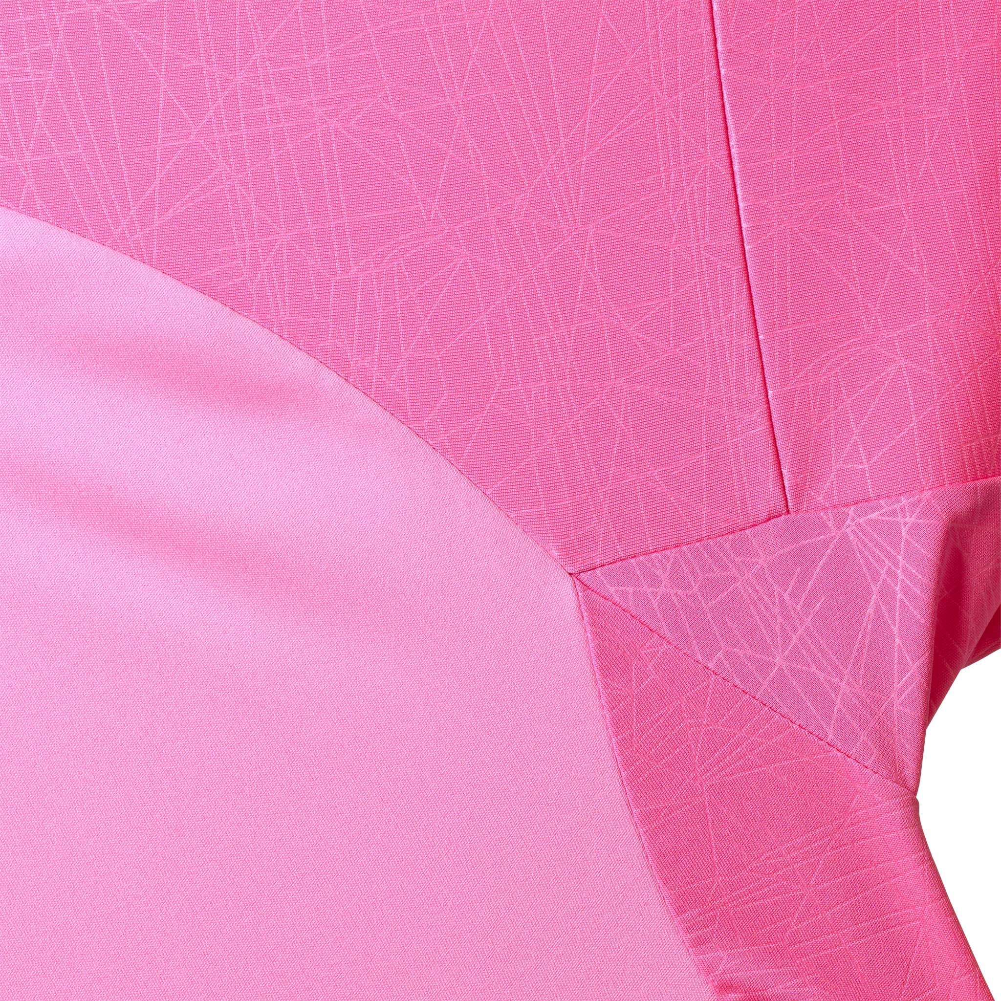 Nærbilde av Player shirt S/S Spain woman v25, Match & Training wear, i rosa med diskret stripemønster
