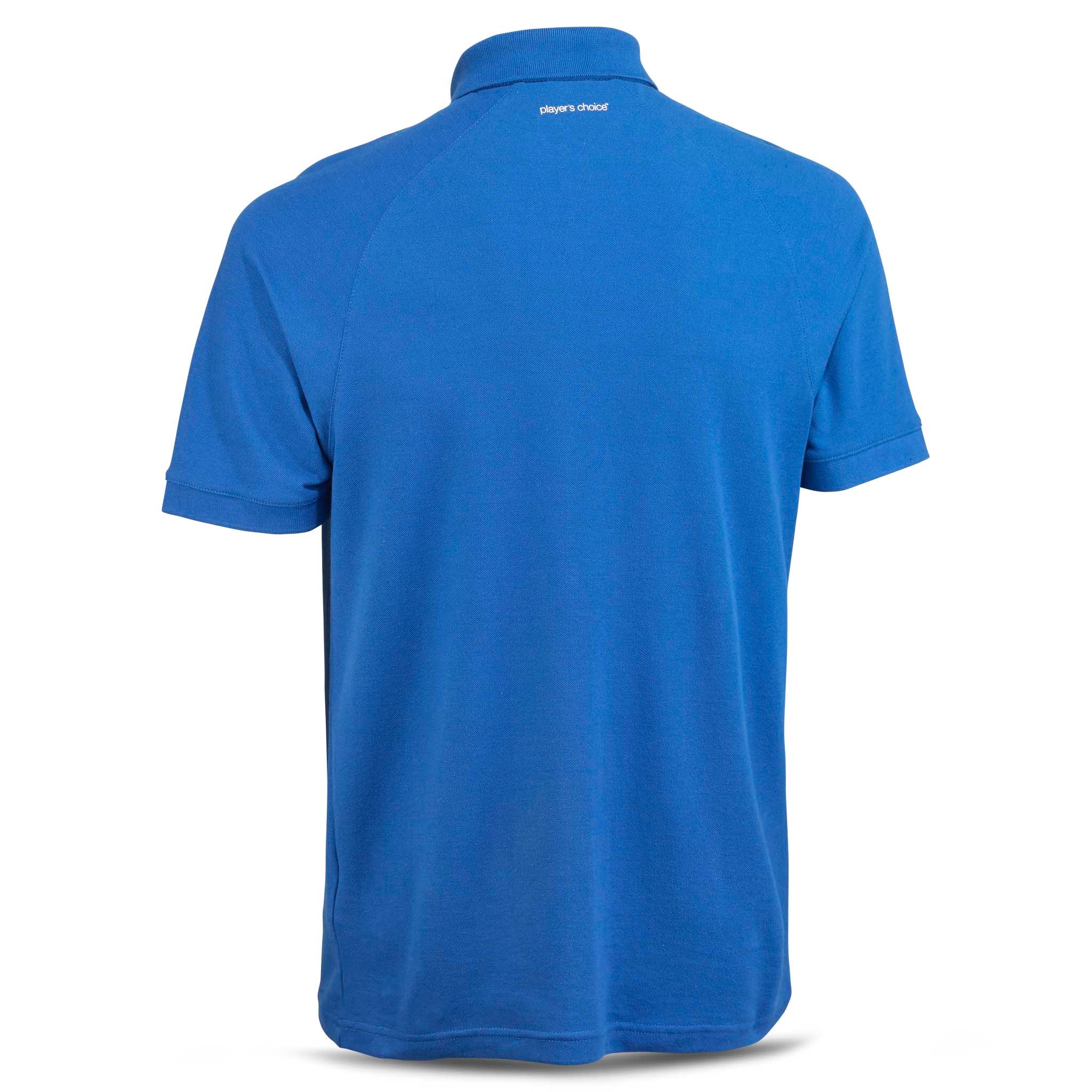 Blå Polo t-shirt Oxford v25, fritidsklær, sett bakfra