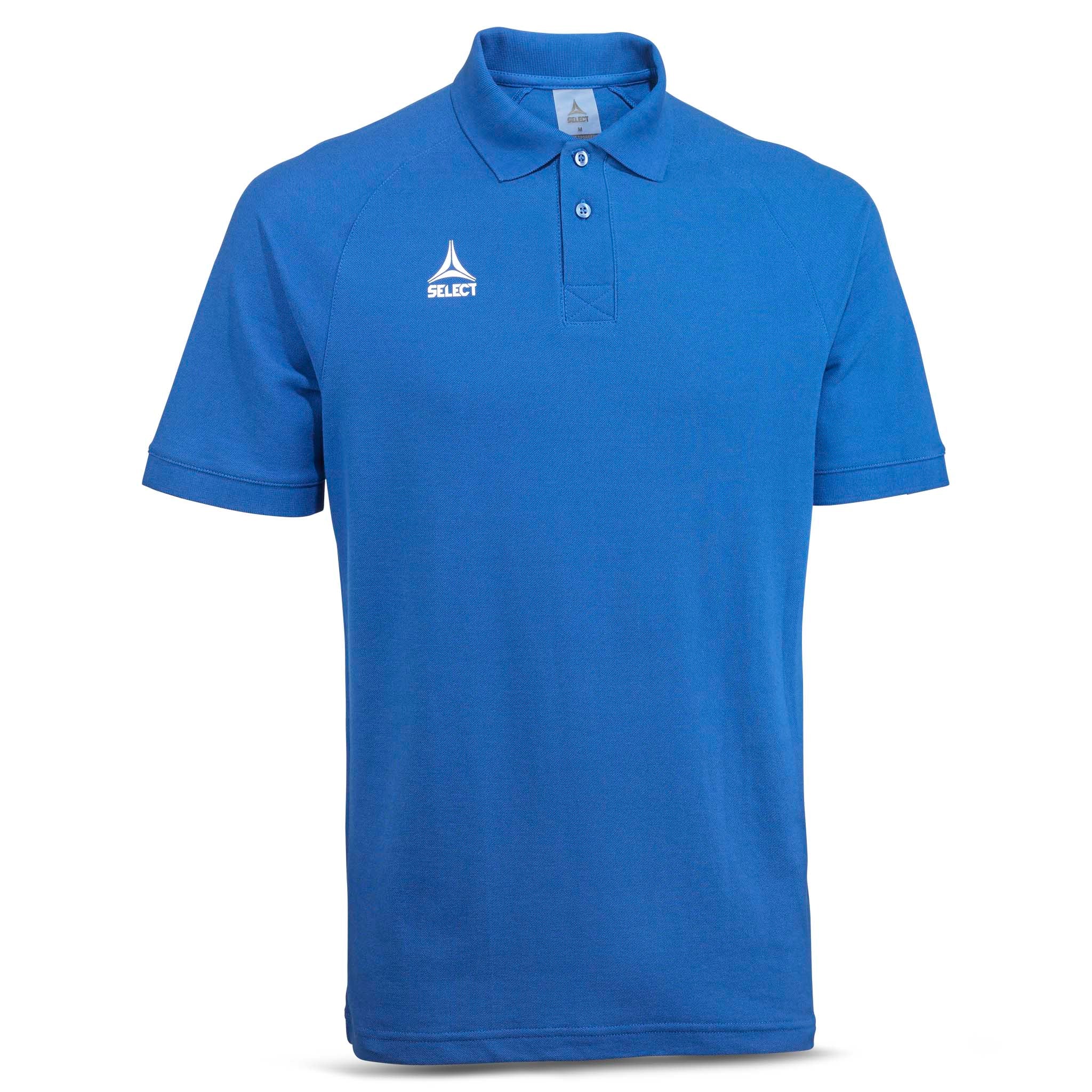 Blå Polo t-shirt Oxford v25, fritidsklær, sett forfra