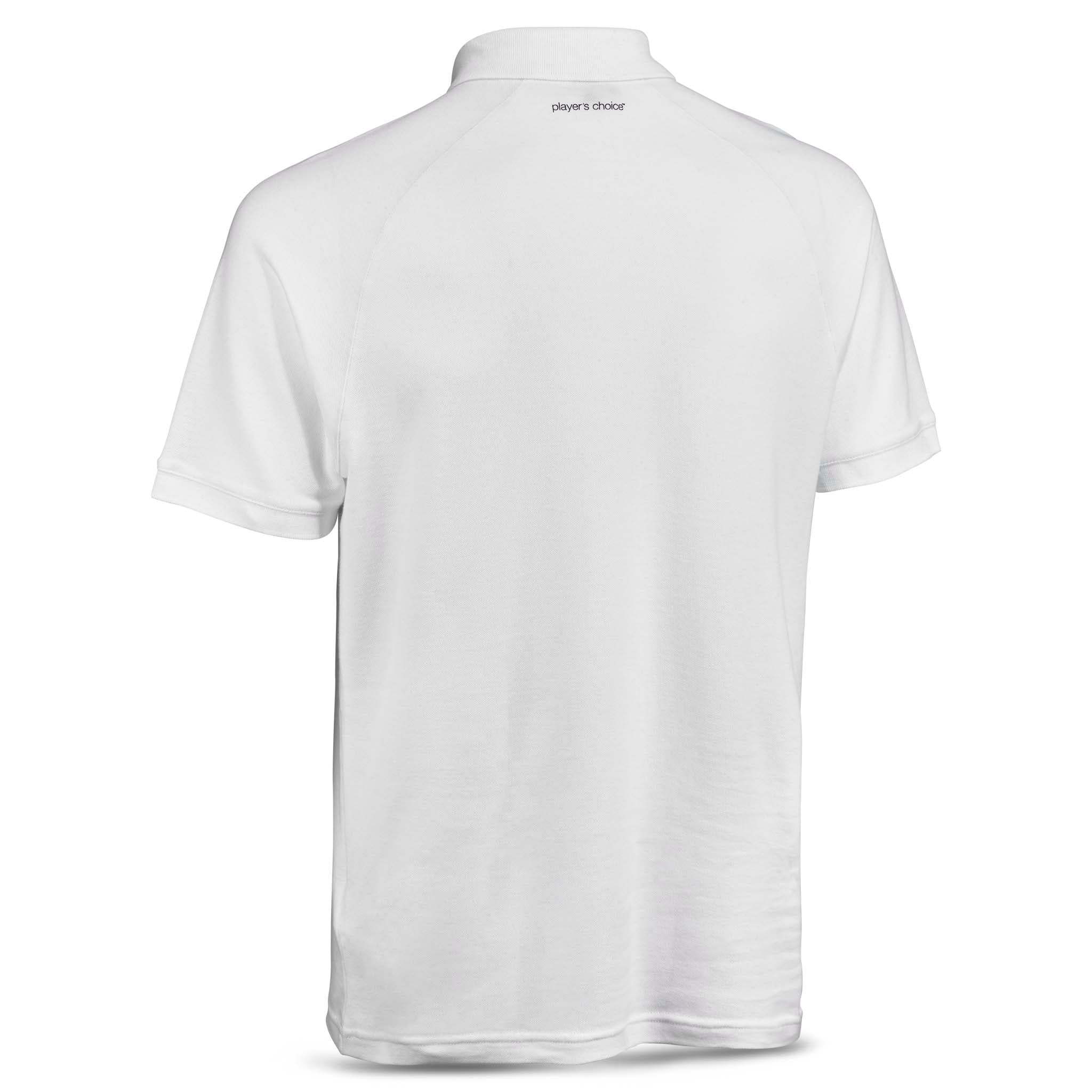 Hvit Polo t-skjorte Oxford v25, fritidsklær, sett bakfra