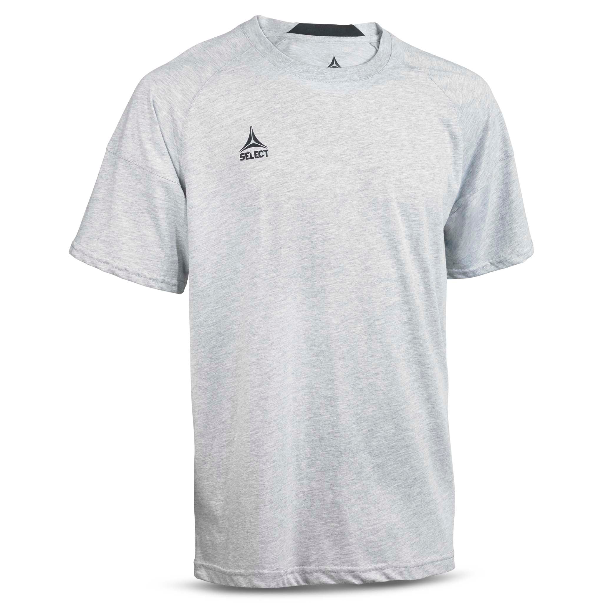 Grå T-Shirt Oxford v25, fritidsklær, forside med mørk logo på brystet.