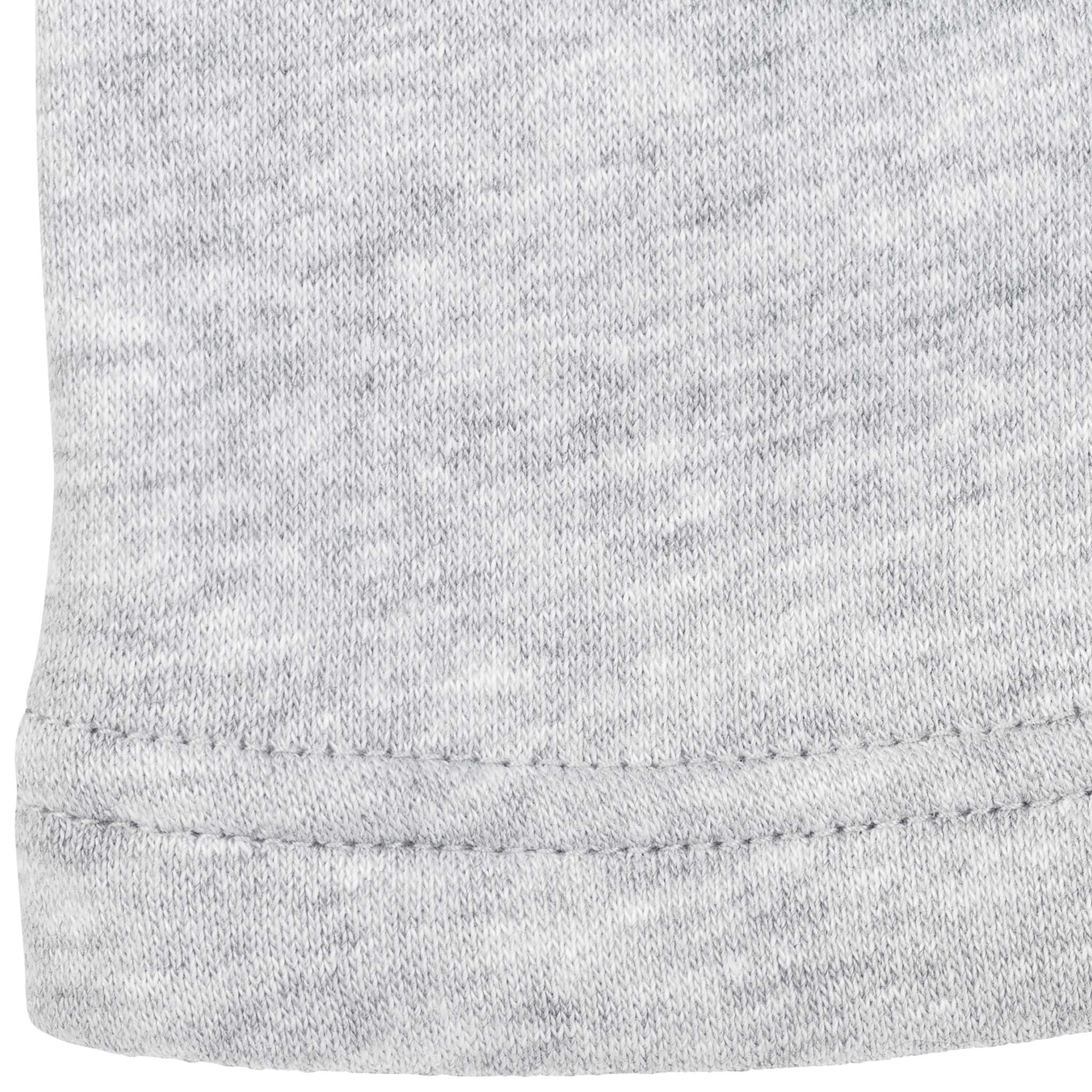 Nærbilde av grå Zip jacket Oxford v25 fritidsklær, som viser ribbkant og sydd sømdetalj.