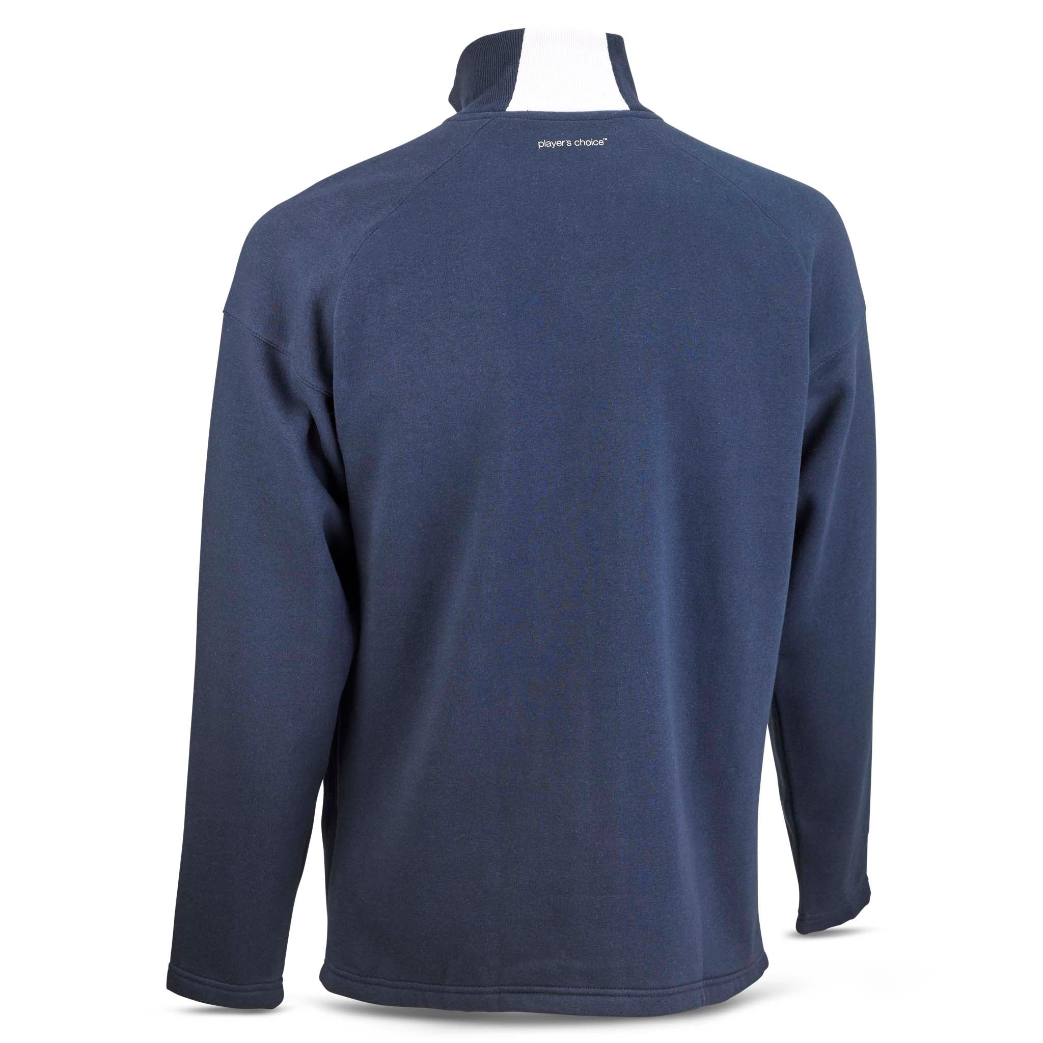 Marineblå Zip jacket Oxford v25, fritidsklær, sett bakfra