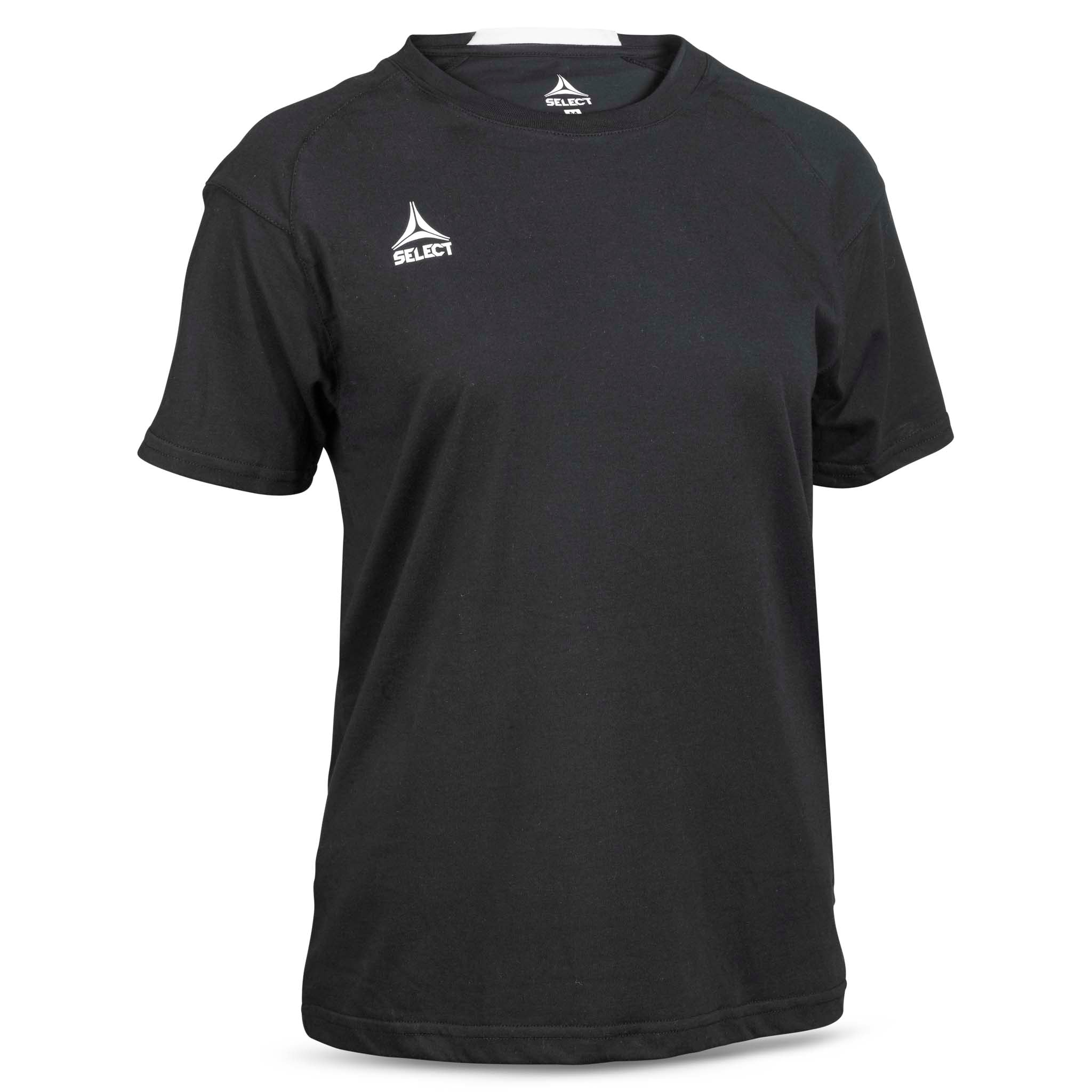 Svart T-Shirt Oxford woman v25, fritidsklær, forside med hvit logo