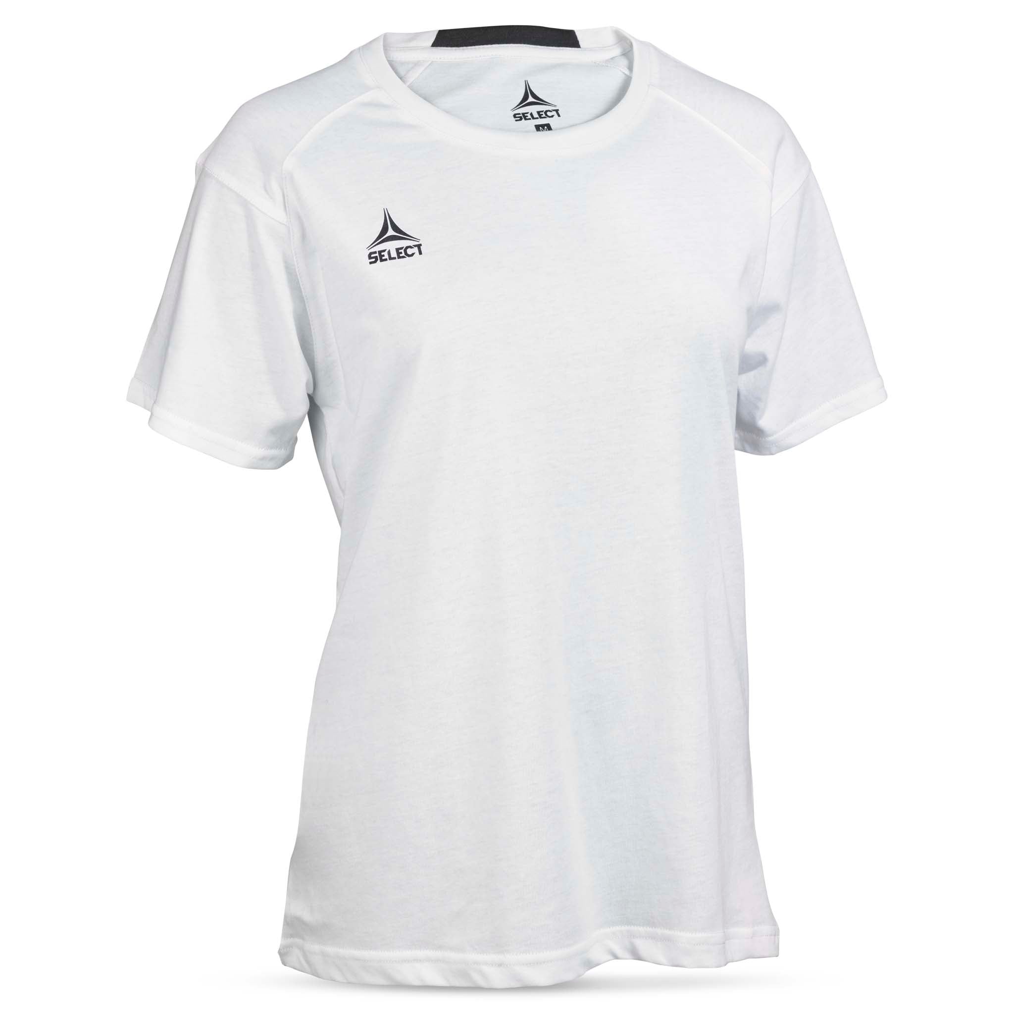 Hvit T-Shirt Oxford woman v25, fritidsklær, sett forfra