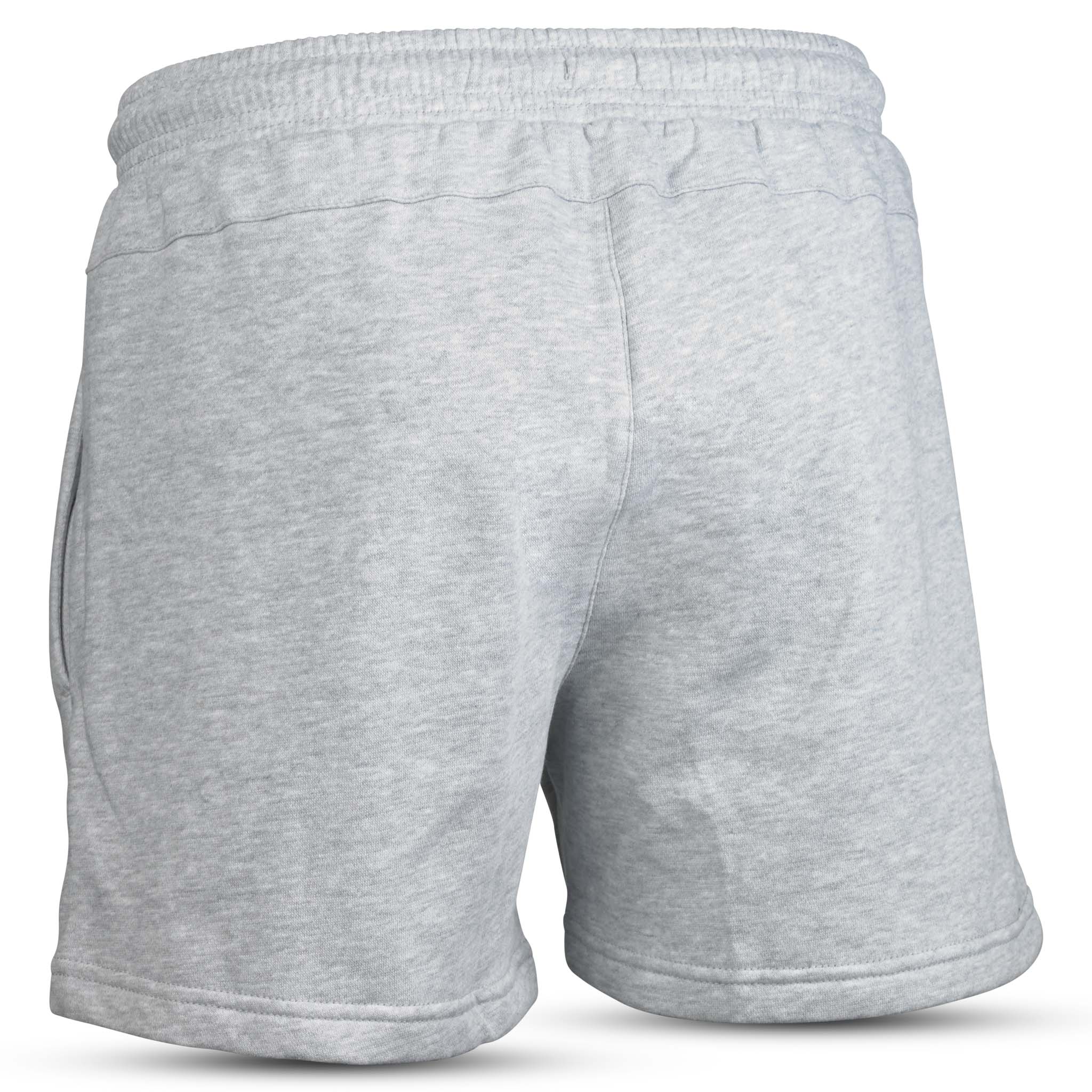 Grå Sweat shorts Oxford women v25, fritidsklær, vist fra venstre bakside.