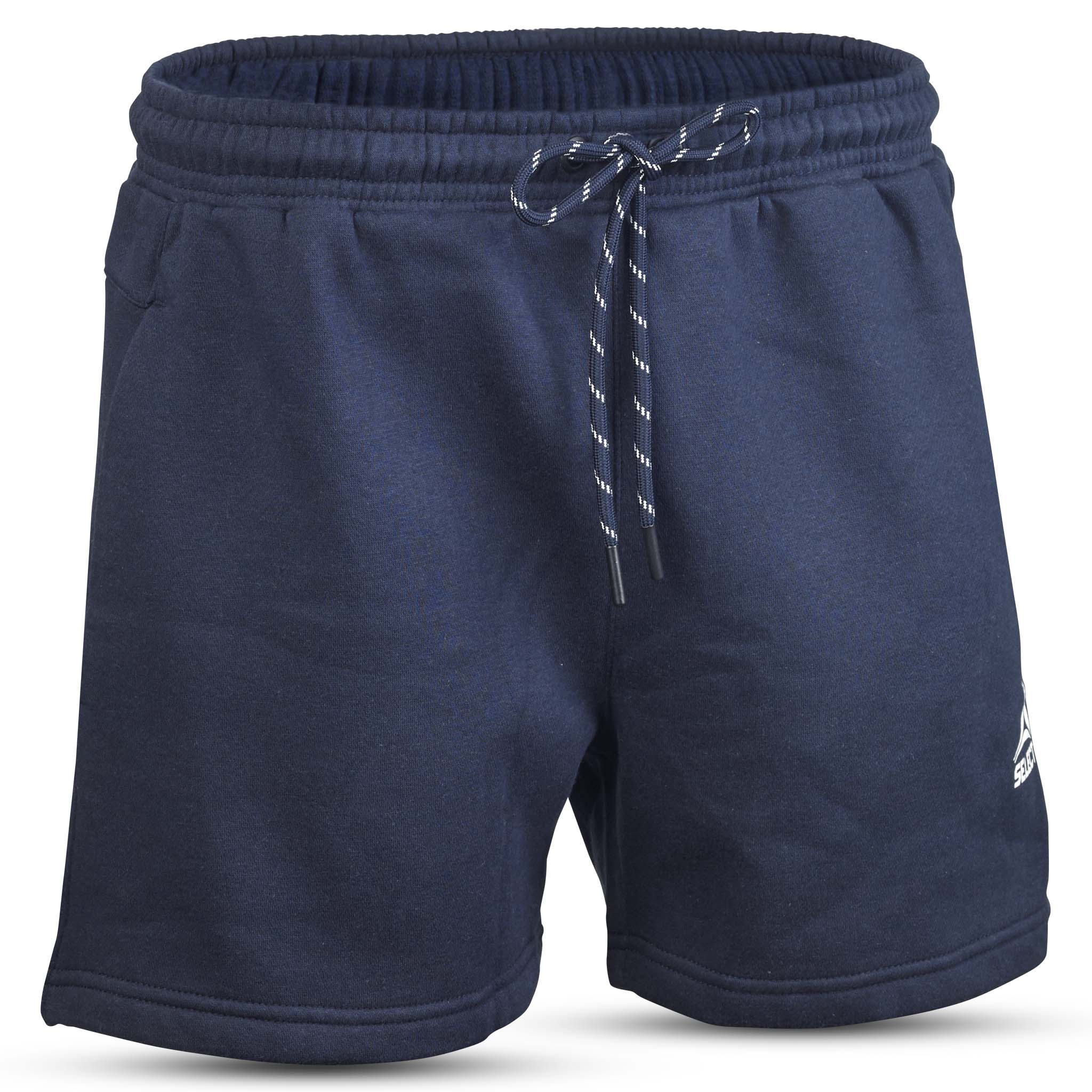 Forside av marineblå Sweat shorts Oxford women v25, fritidsklær med snøre i livet.