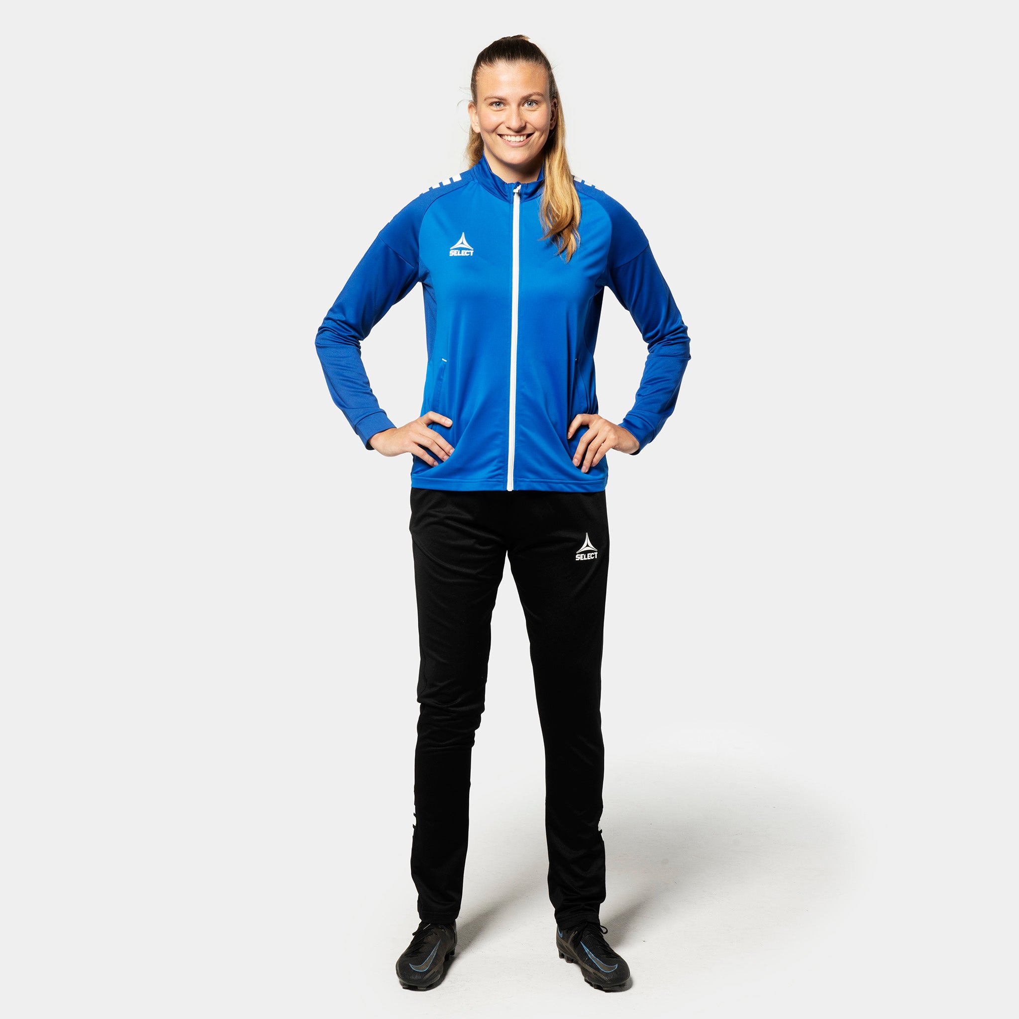 Spain Treningsjakke glidelås - Kvinner #farge_ #farge_blå/hvit #farge_blå/hvit