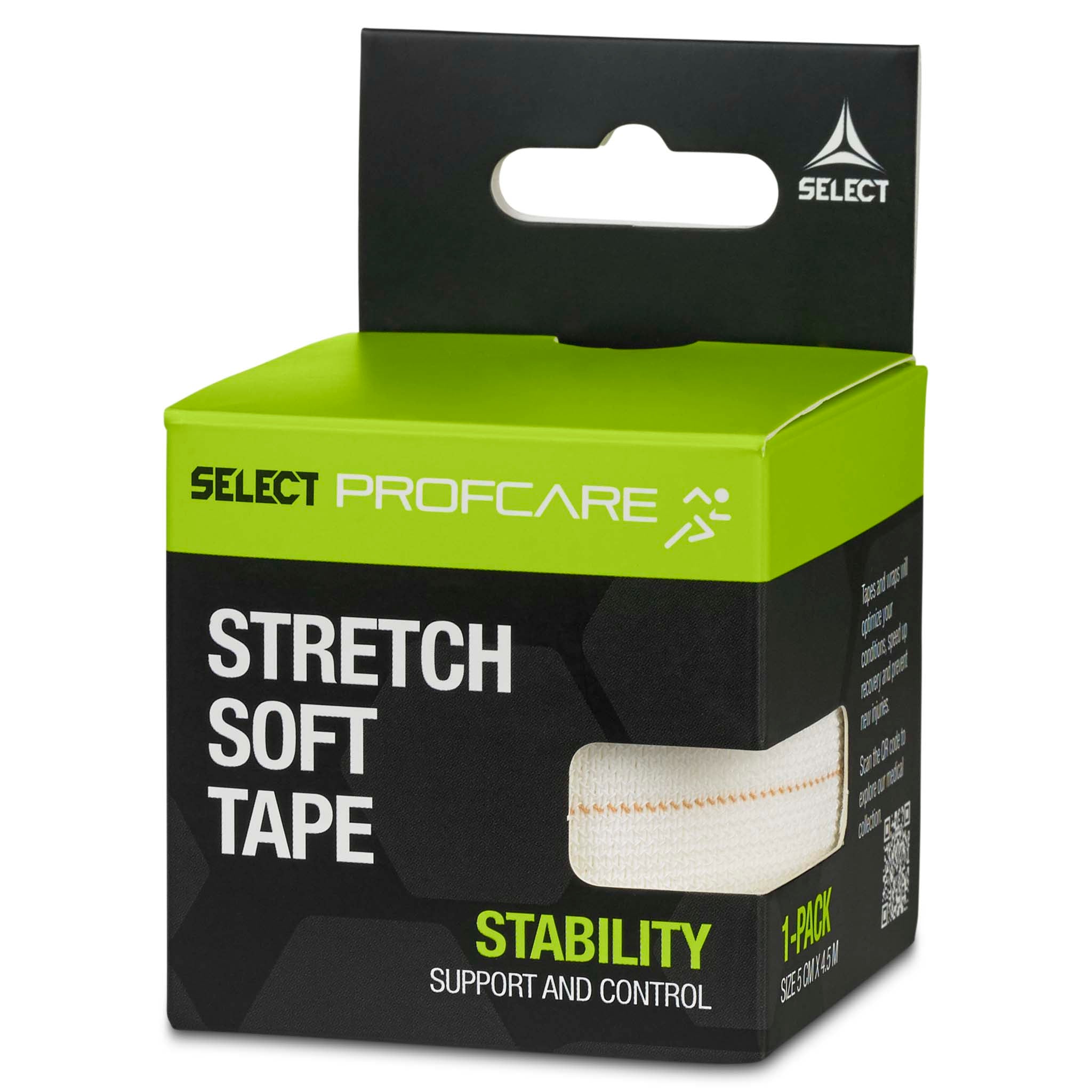 Stretch myk (5 cm. x 4,5 m.) #farge_hvit