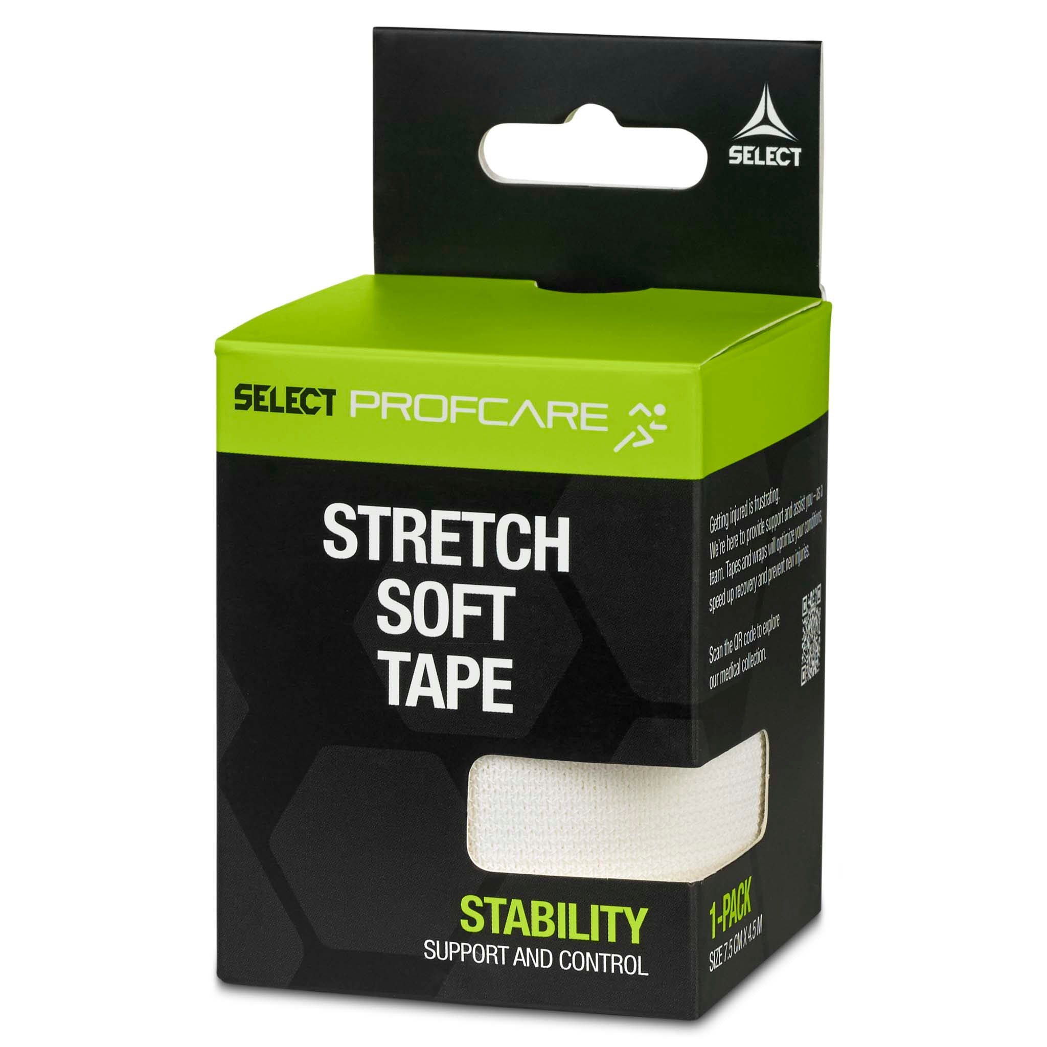 Stretch myk (7,5 cm. x 4,5 m.) #farge_hvit