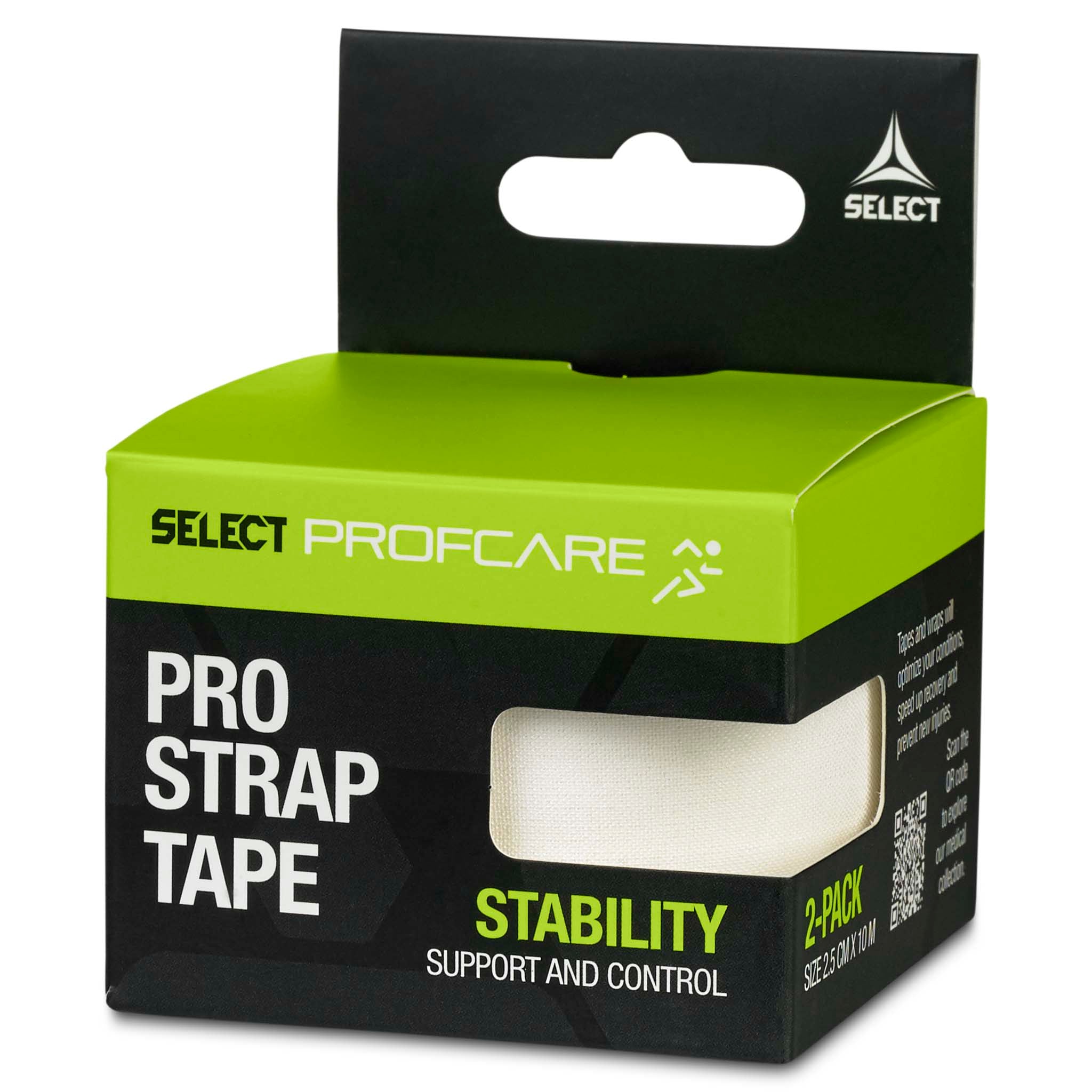 Pro Strap sportstape - 2 pak (2,5 cm. x 10 m.) #farge_hvit