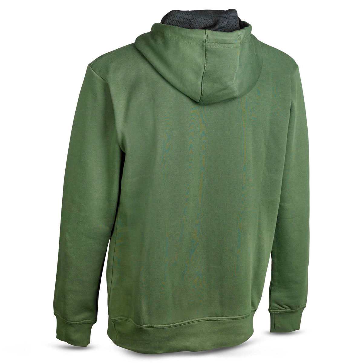 Grønn Hoodie Basic Select v24 fritidsklær, sett bakfra med mørkt hettefôr.