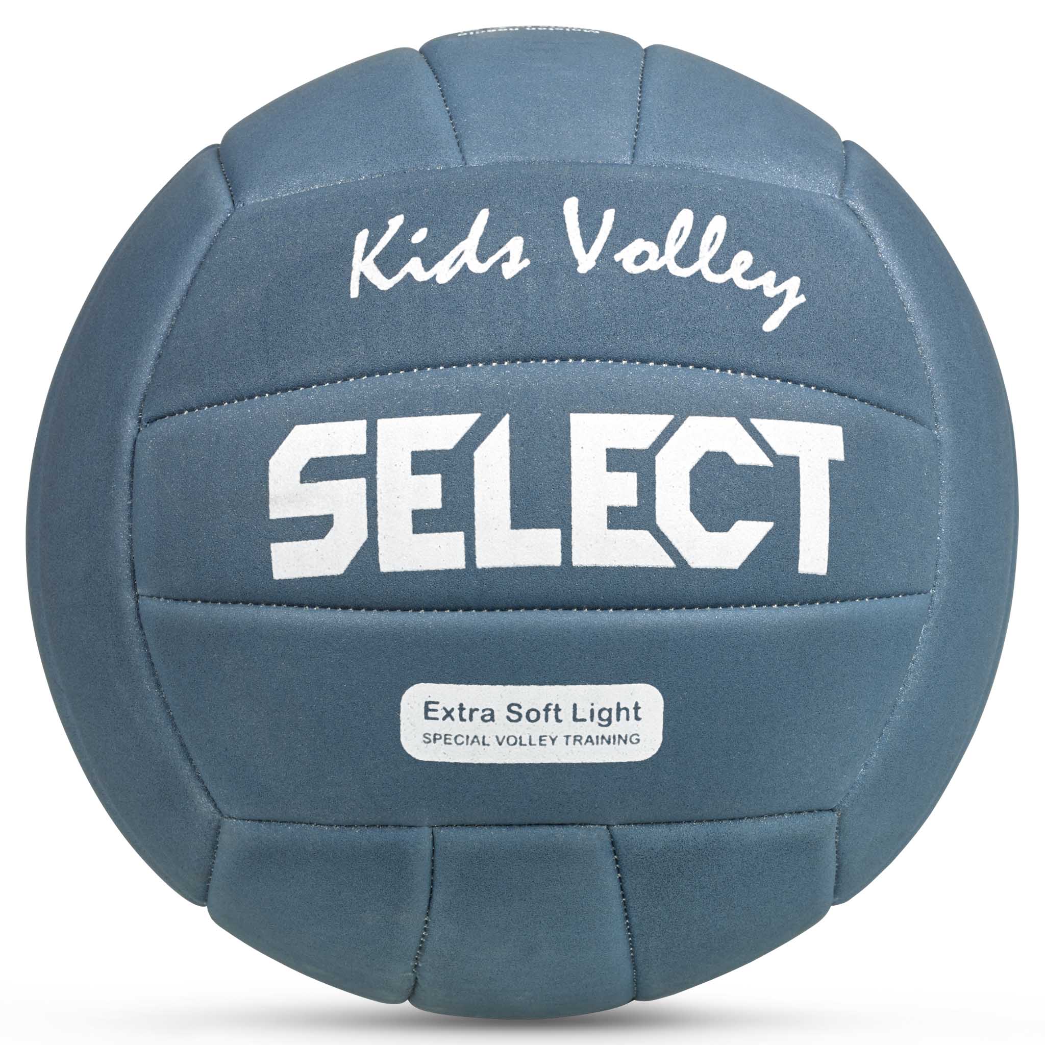 Kids Volleyball v26, Andre baller, blå og hvit ball, sett forfra