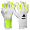 GK gloves 88 Kids v26 keeperhansker i hvitt med neongule detaljer, forsidevisning.