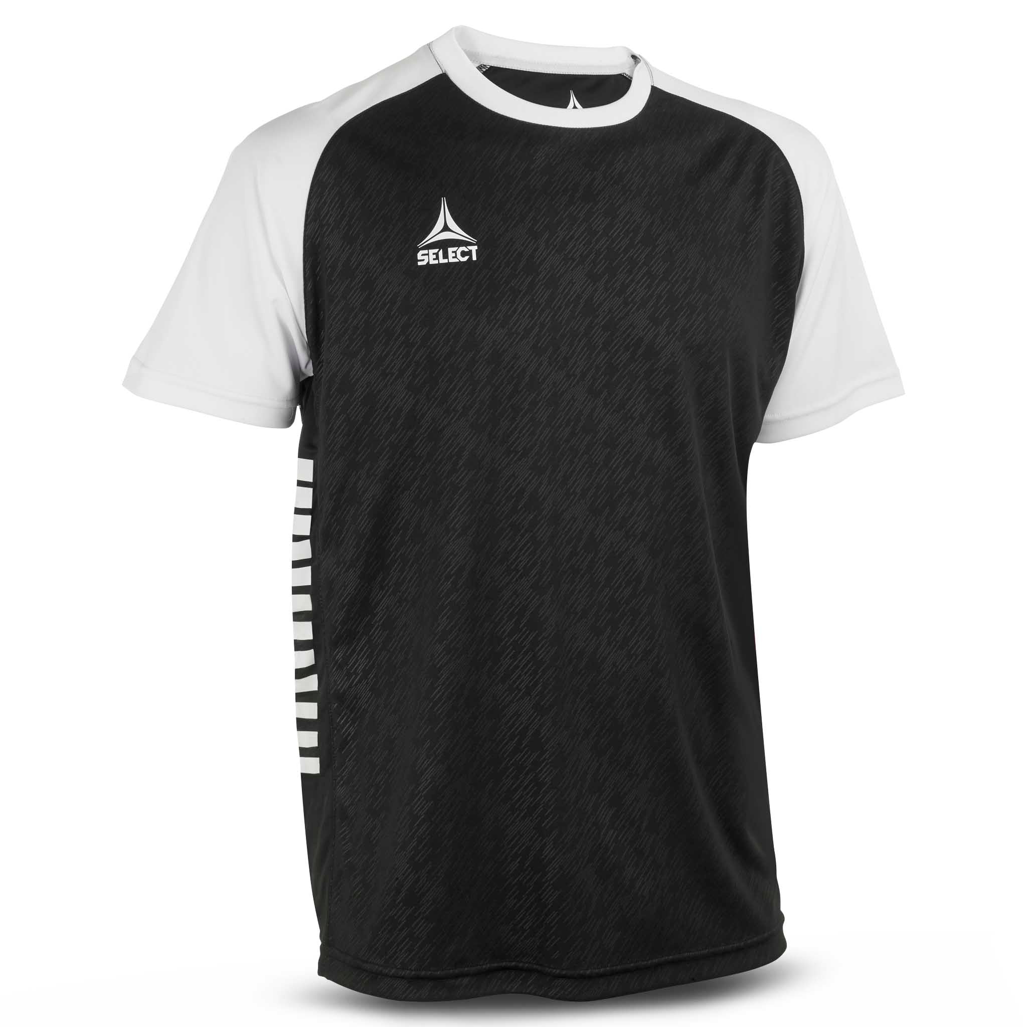 Forfra av sort og hvit Player shirt S/S Pisa X, Match & Training wear fotballdrakt