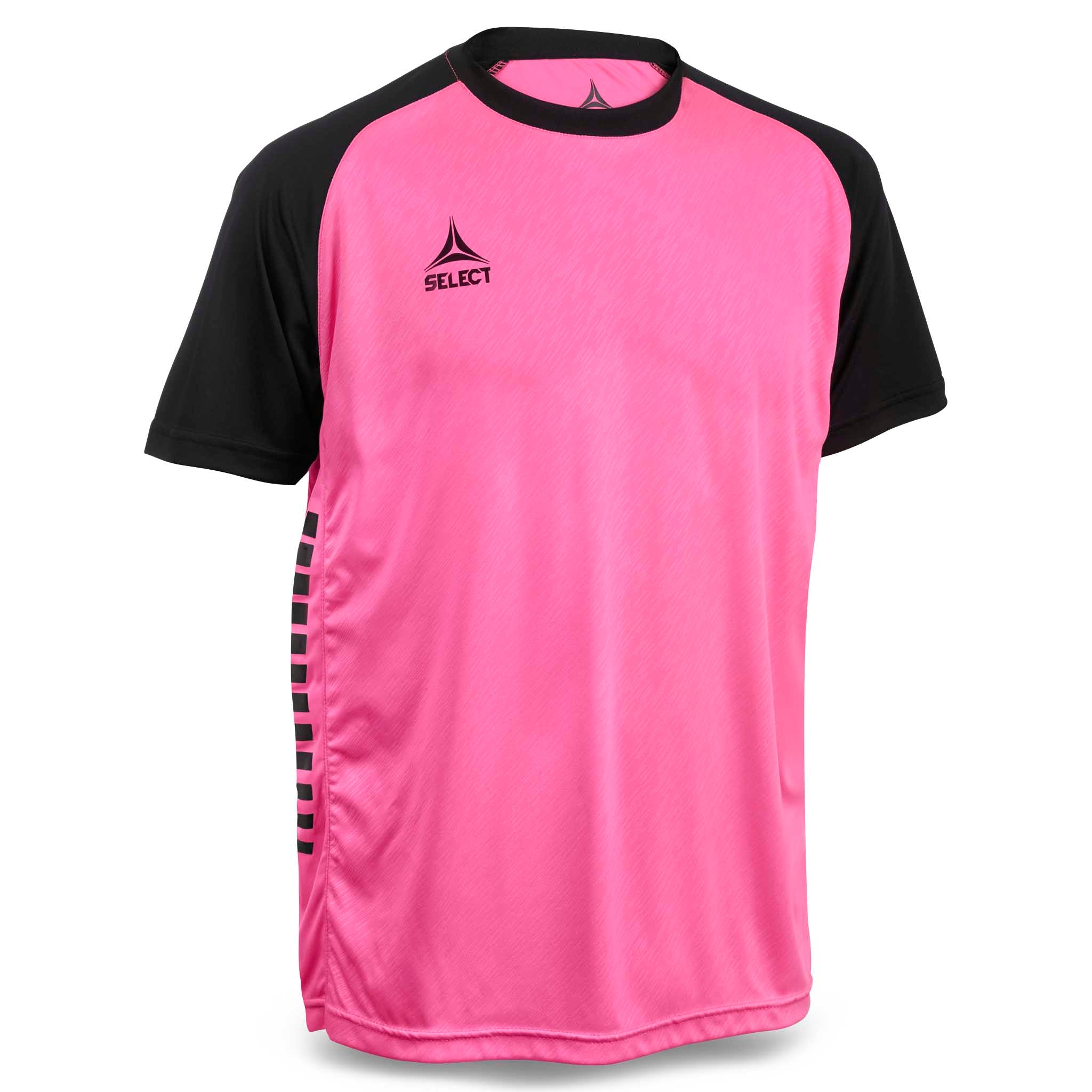 Forside av rosa og sort Player shirt S/S Pisa X, fotball Match & Training wear