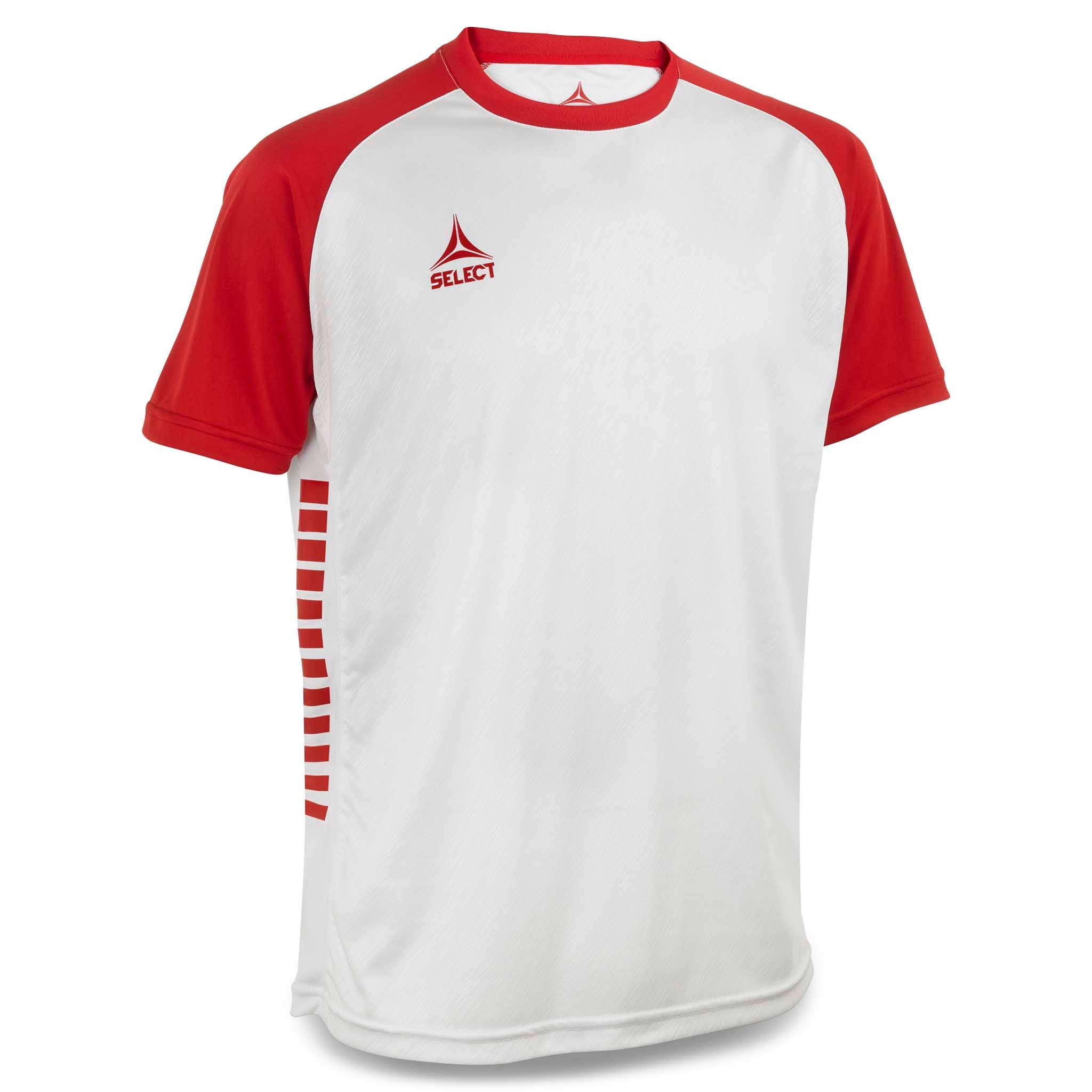Forfra av hvit og rød Player shirt S/S Pisa X, Match & Training fotballtøy