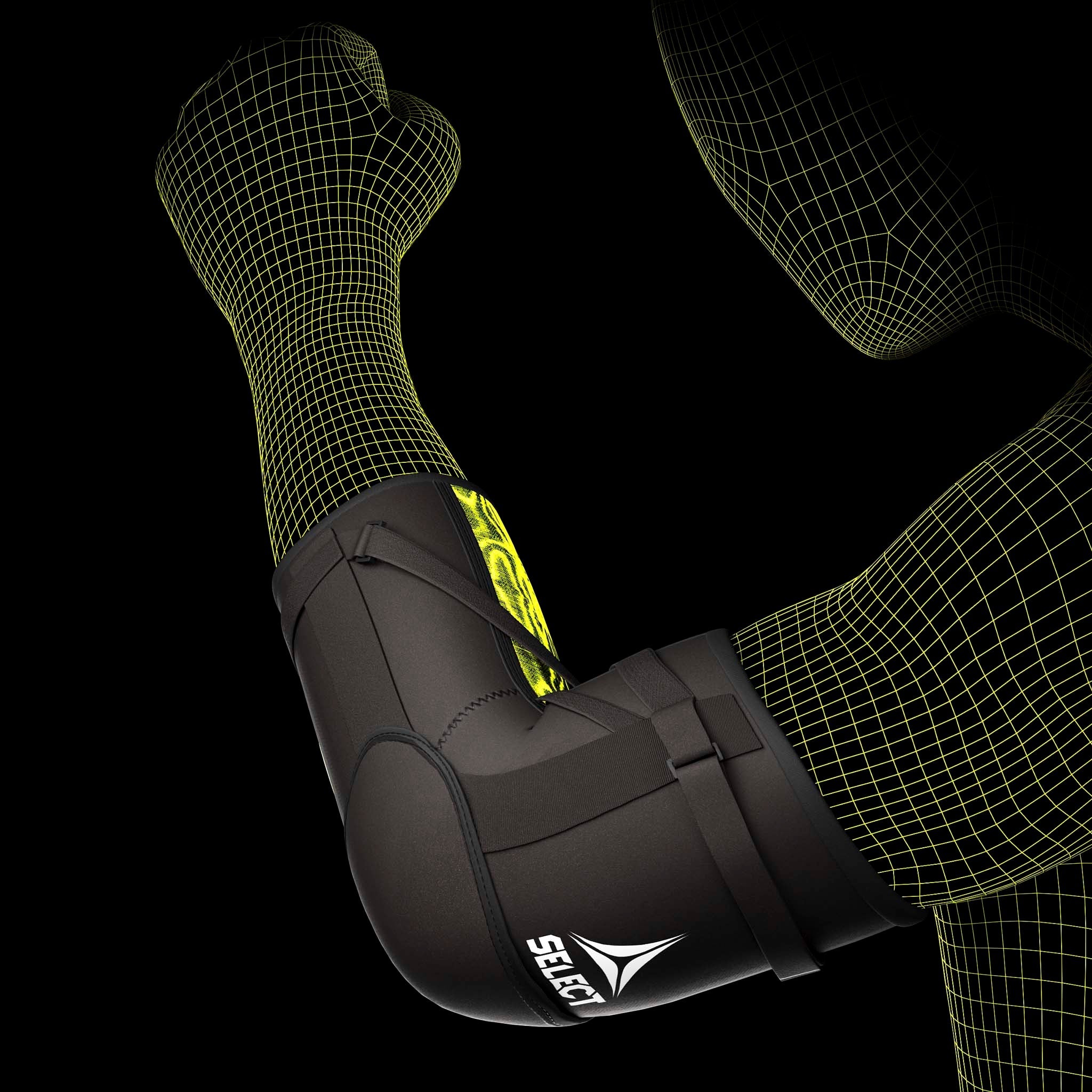 Elbow Support Splint - Albuebind med skinne #farge_ #farge_svart/grønn #farge_svart/grønn