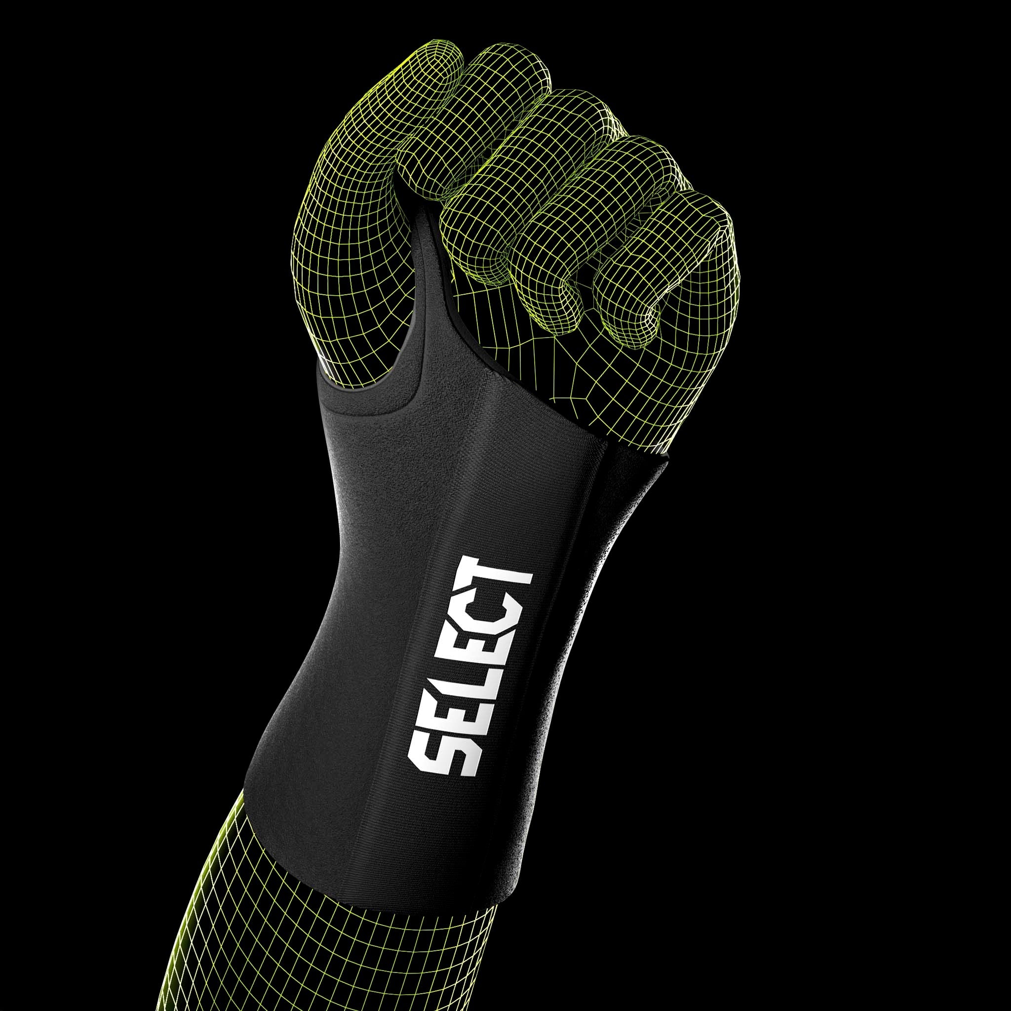 Wrist Support 3 R - Håndleddsstøtte (høyre) #farge_ #farge_svart/grønn #farge_svart/grønn