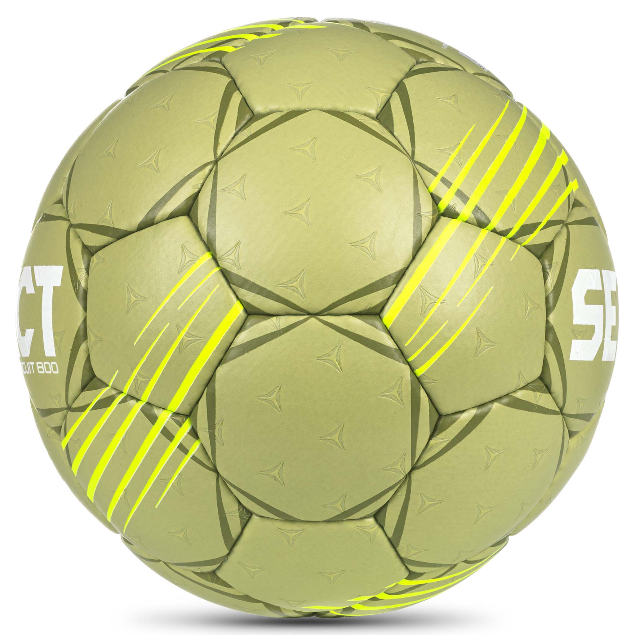 HB Circuit 450 v26 håndball i grønt med gule detaljer, sett fra høyre side